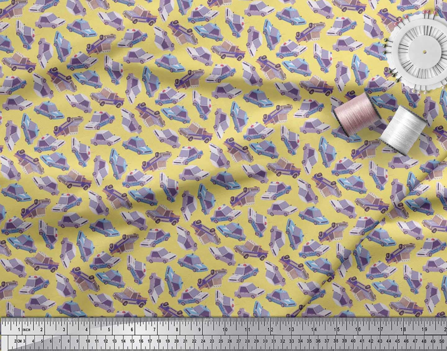 Soimoi Moss Georgette Brown Fabric by The Yard - 42 Inch Wide Automotive Print Textile with Vibrant Patterns for DIY Car Seat Covers, Upholstery & Auto Accessories - Perfect for Car Enthusiasts & Custom Vehicle Interiors