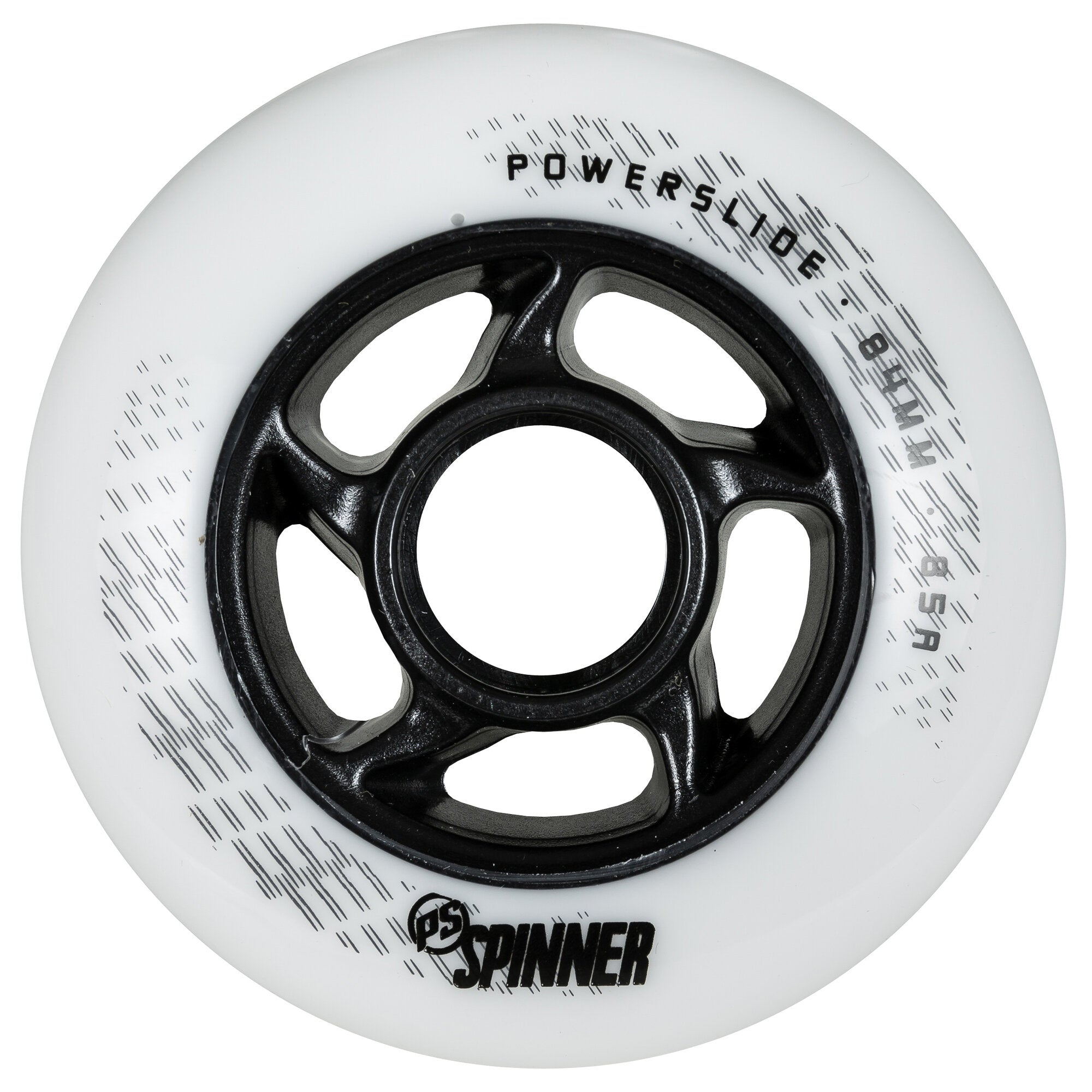 84/88A White Spinner Wheels - 4 Pack Set for Skateboards, Longboards & Scooters - Smooth Ride & Durability