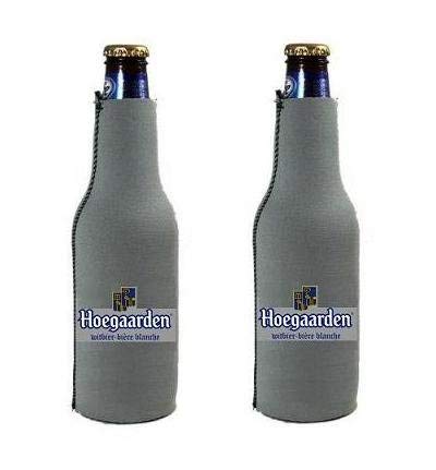 Hoegaarden Beer Bottle Holder - Insulated Cooler Kaddy & Huggie Set of 2 - Perfect for Picnics, BBQs, and Outdoor Parties
