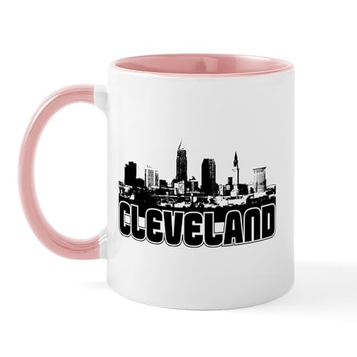 White/Pink Inside - Cleveland Skyline Mug
