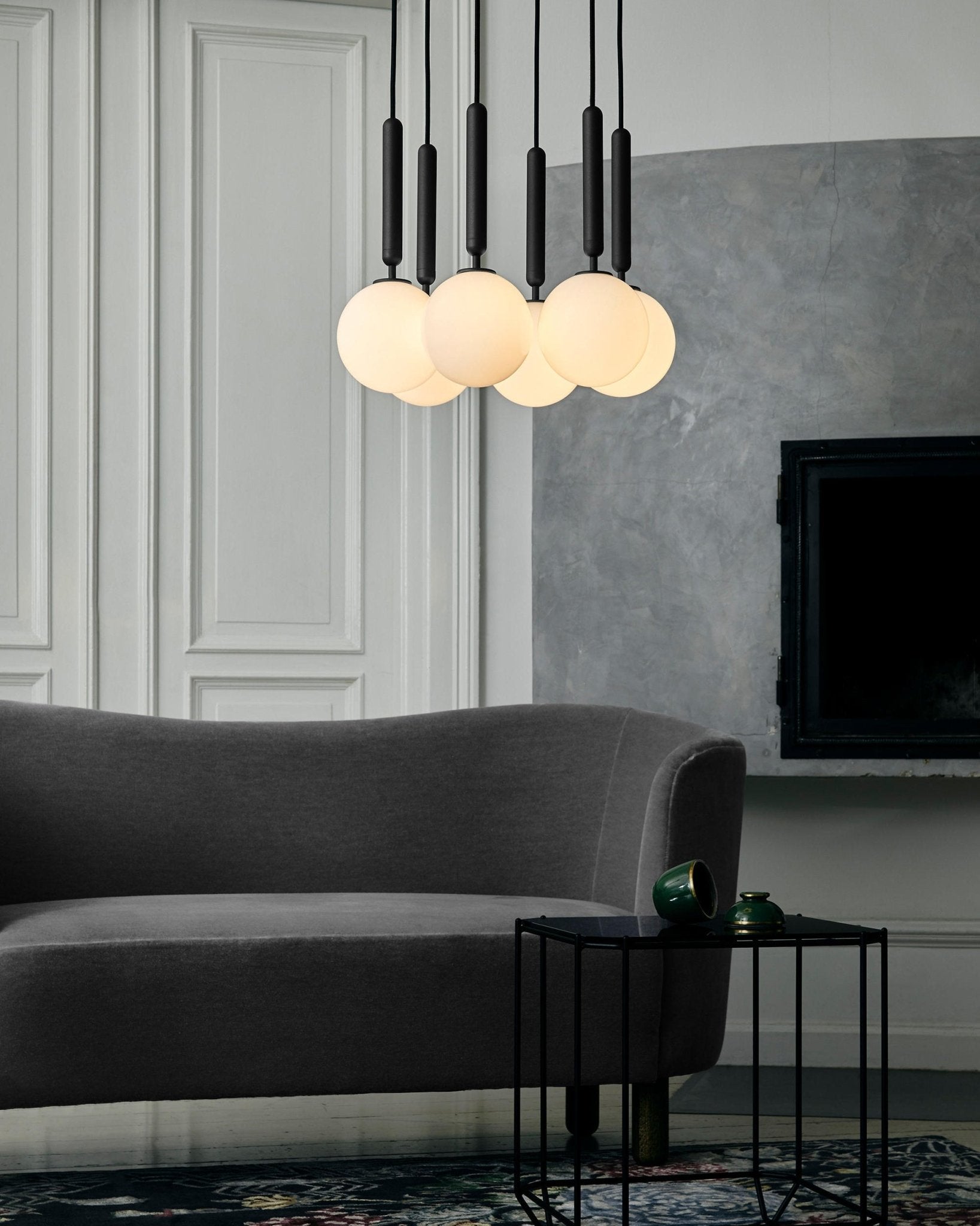 Elysian Glow Pendant Swag Light - Modern Adjustable Hanging Chandelier for Bedroom, Living Room & Dining Room Decor | Dimmable LED Lighting Fixture for Home & Office