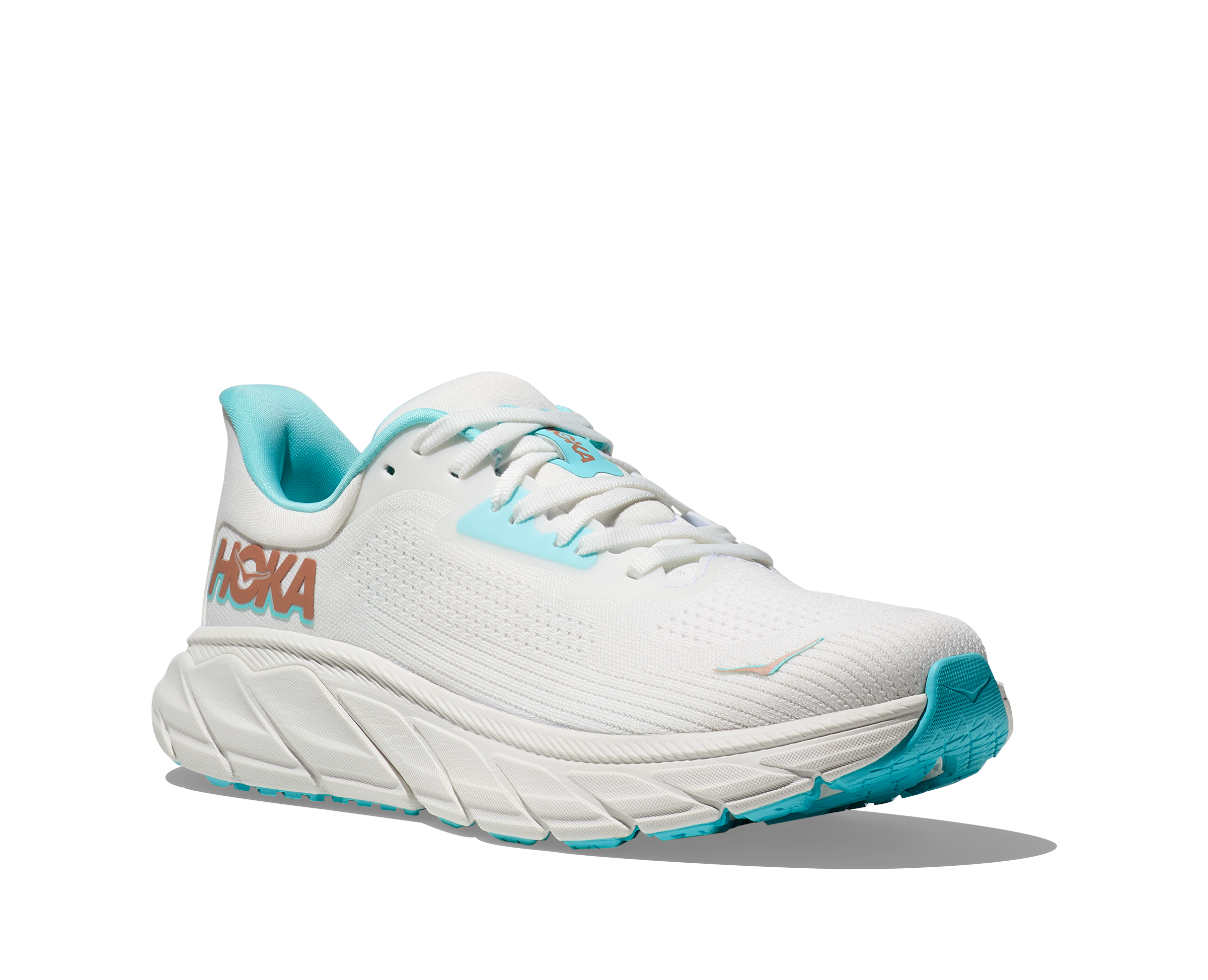 Women's HOKA Arahi 7 WIDE Running Shoes - Stability & Cushion for Overpronation (Frost/Rose Gold) | Perfect for Road Running, Jogging & Long Distance Training