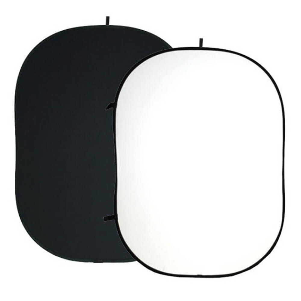 1.5x2m Anti-Crease Dual-Sided Black/White Collapsible Photography Background - Perfect for Product Shoots, YouTube Videos & Studio Backdrops
