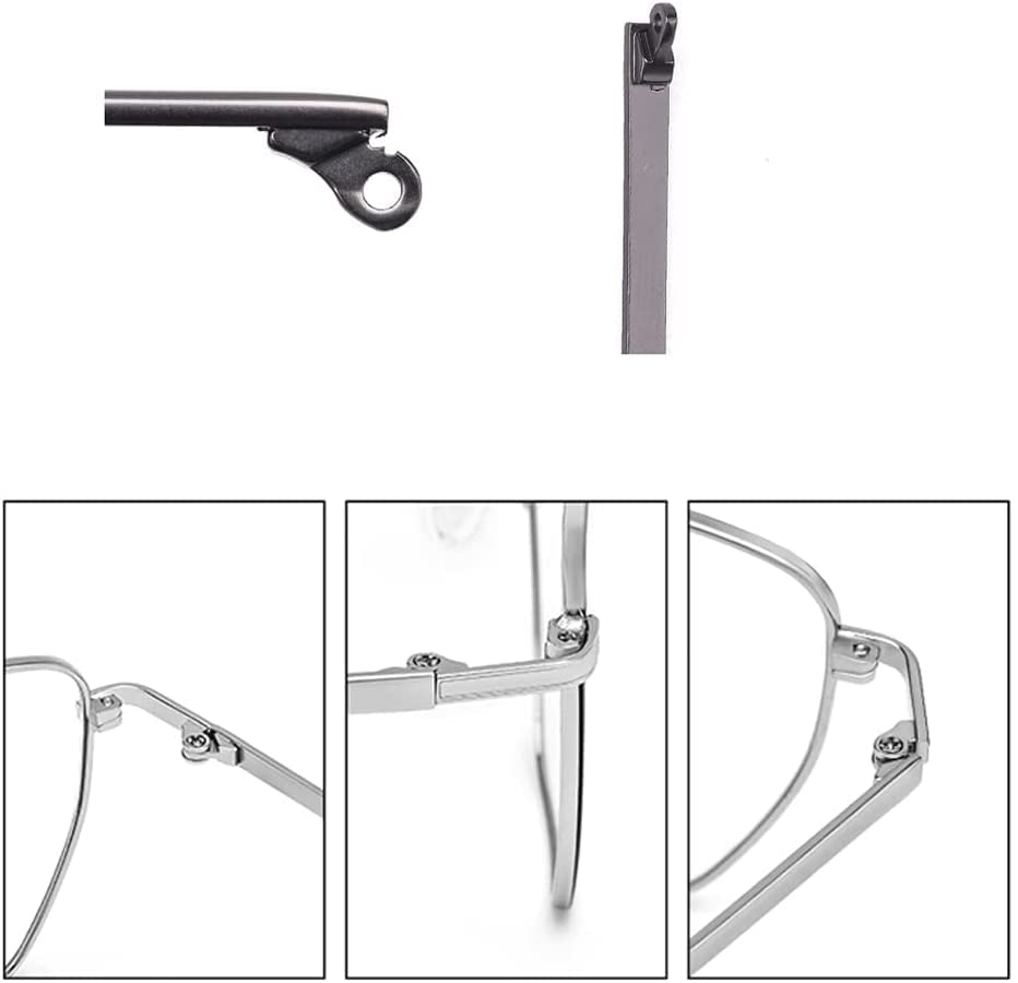 Universal Metal Glasses Temple Arms Repair Kit with Screws & Screwdriver for Eyewear Fix