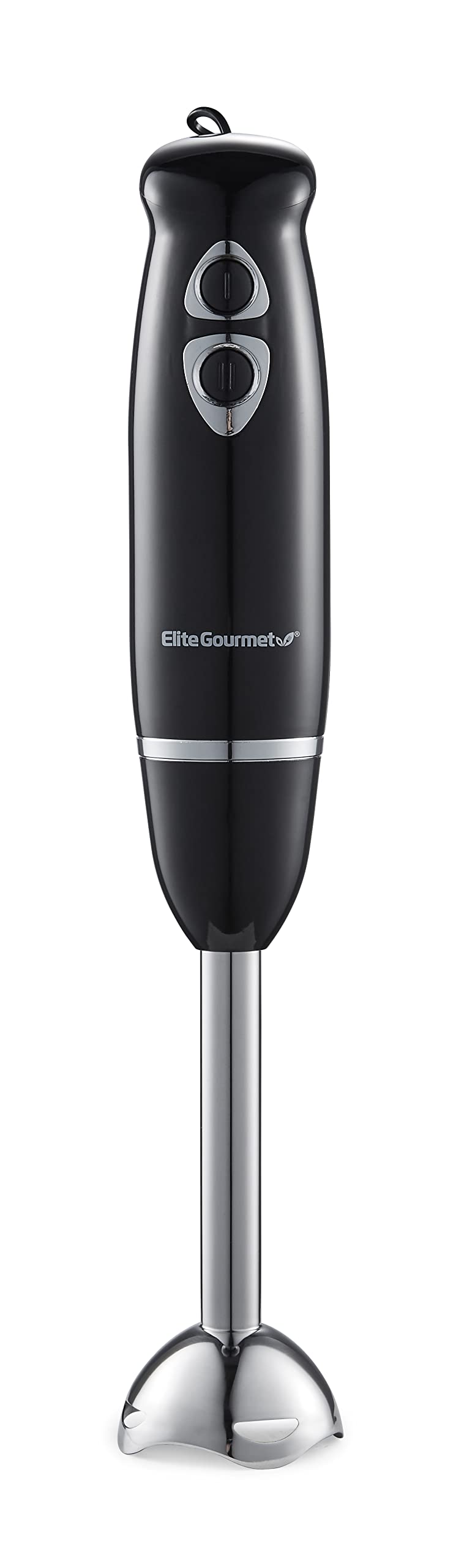 Elite Gourmet EHB1015 500W 2-Speed Immersion Hand Blender with Stainless Steel Blades - Detachable Stick Mixer for Smoothies, Baby Food, Soup & More - Perfect for Kitchen, Restaurant & Home Cooking (Black)