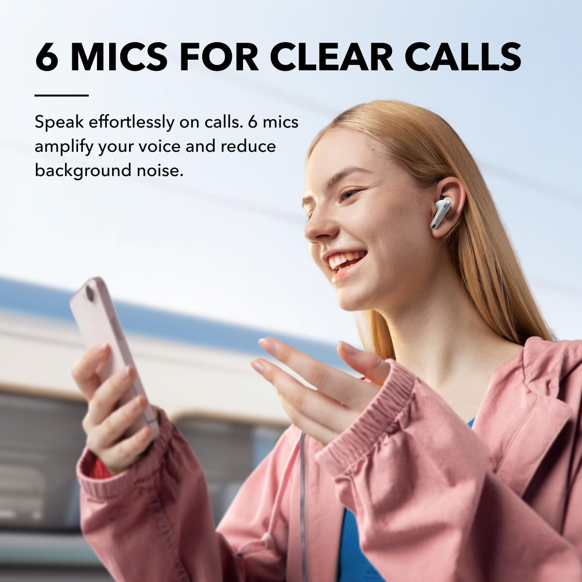 Soundcore by Anker Liberty 4 NC Wireless Noise Cancelling Earbuds with 98.5% Noise Reduction, Adaptive ANC, Hi-Res Audio, 50H Playtime & Wireless Charging - Perfect for Travel, Workouts & Commuting