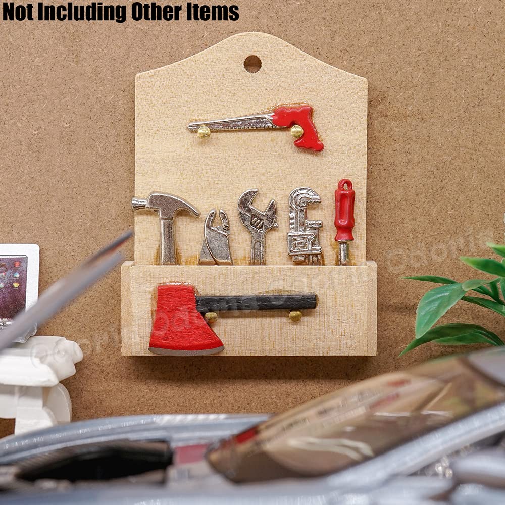 1/12 Scale Miniature Wall Toolbox - Realistic Dollhouse Accessories for DIY Crafts, Model Scenes & Home Decor