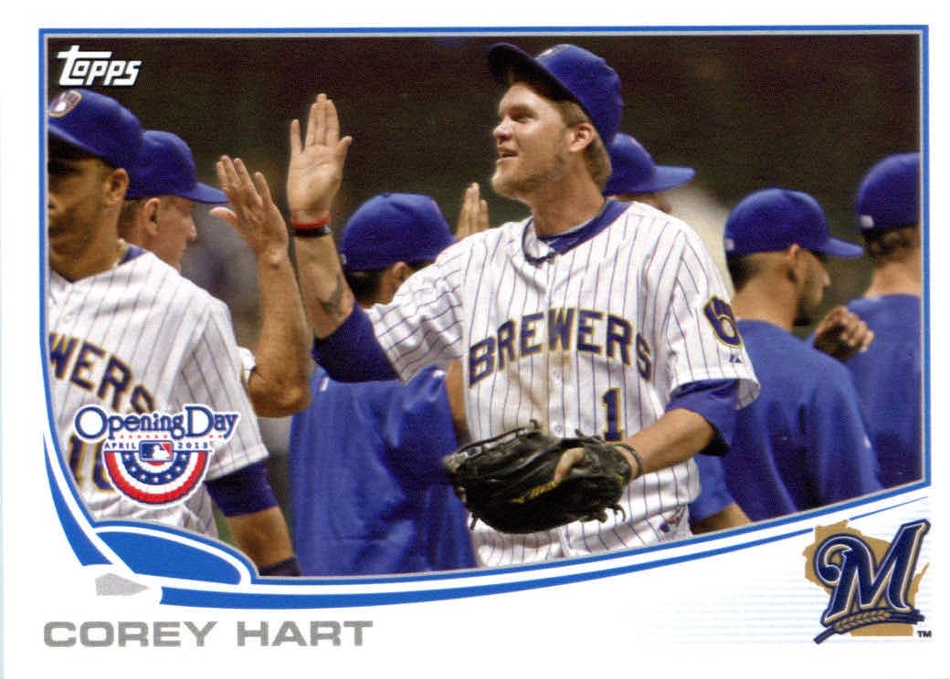 2013 Topps Opening Day Baseball Card #110 Corey Hart Milwaukee Brewers - Collectible Sports Memorabilia for Baseball Fans & Card Collectors - Perfect for Display, Trading, and Investment