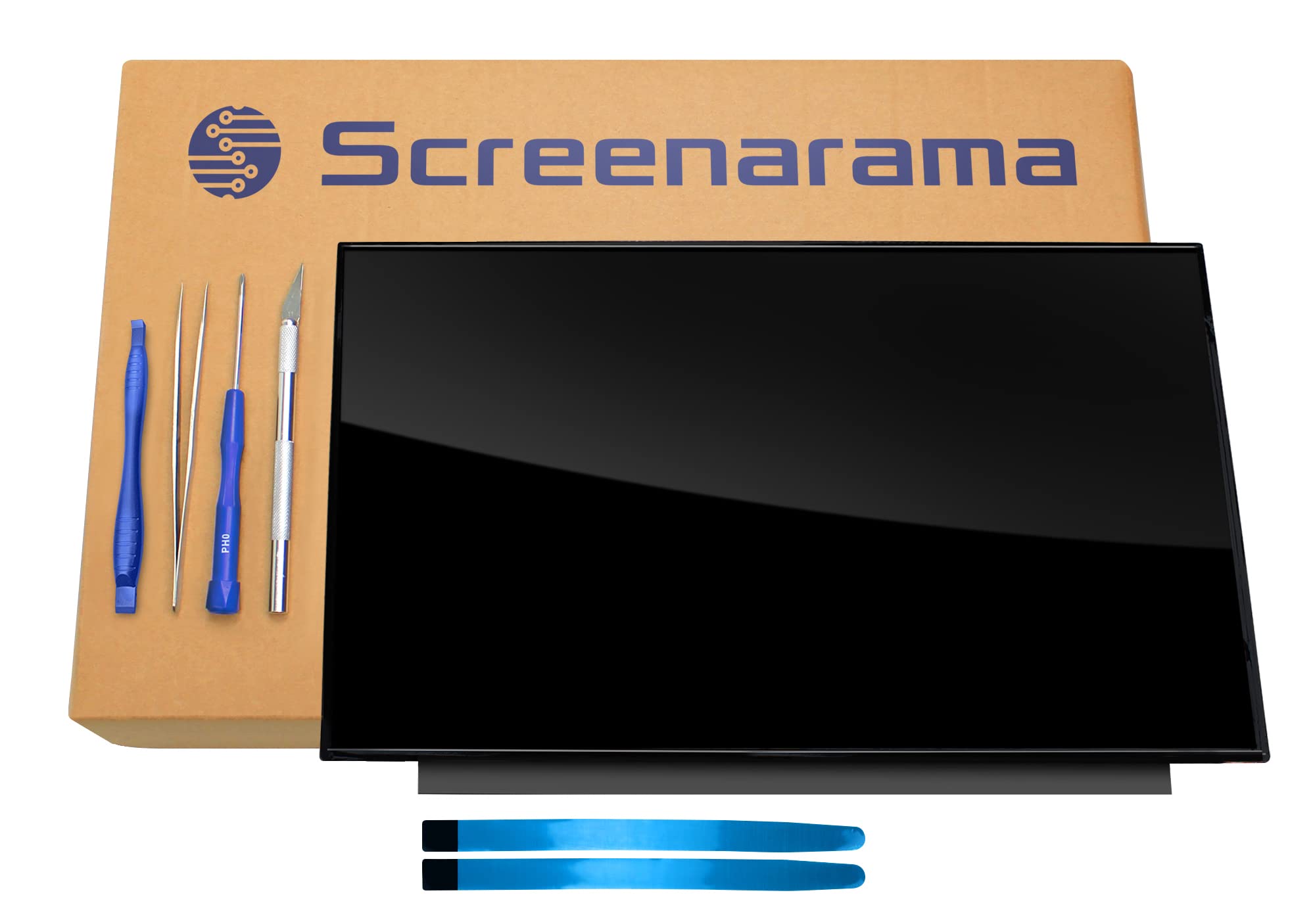SCREENARAMA Replacement LCD Screen for HP 14-FQ1030CA 14-FQ1040CA Laptop - 14-inch FHD 1920x1080 IPS LED Display (Glossy, 30-pin) with Repair Tools & Adhesive Tape - Perfect for DIY Screen Replacement & Laptop Repair
