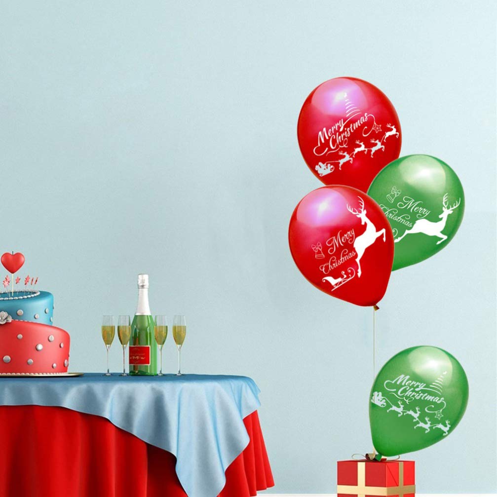 40pcs Christmas Party Balloon Garland Set - Santa, Deer & Shining White Latex Balloons for Xmas Tree Decorations, Holiday Home & Office Party Decor