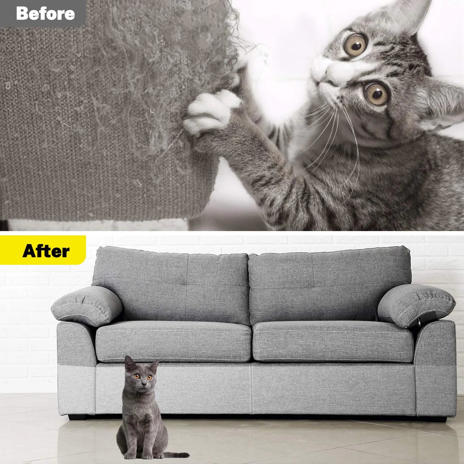 Cat Furniture Protector - Scratch Proof Sofa Cover for Cats - Durable Pet Couch Protector for Indoor Use - Perfect for Living Room, Bedroom & Pet-Friendly Homes