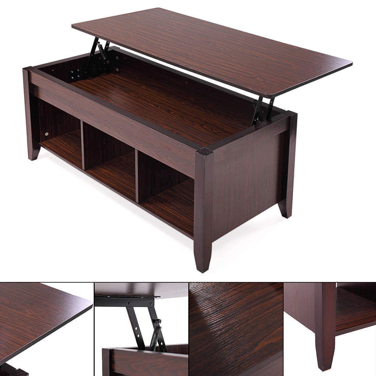Lift Top Coffee Table with Storage - Modern Living Room Furniture for Small Spaces