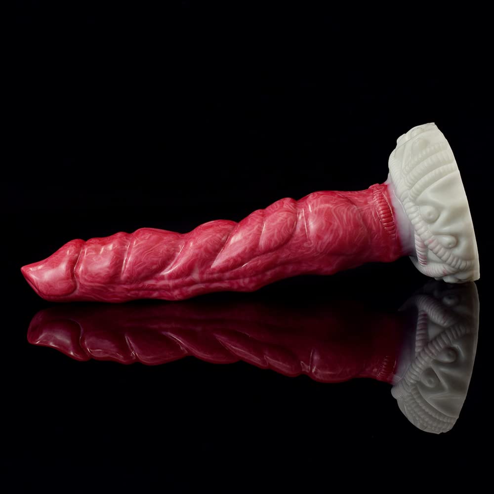 Premium Liquid Silicone Alien/Fido Dildo with Strong Suction Cup - Realistic Adult Sex Toy for Women & Men - Perfect for Solo Play, Couples Fun & BDSM Exploration