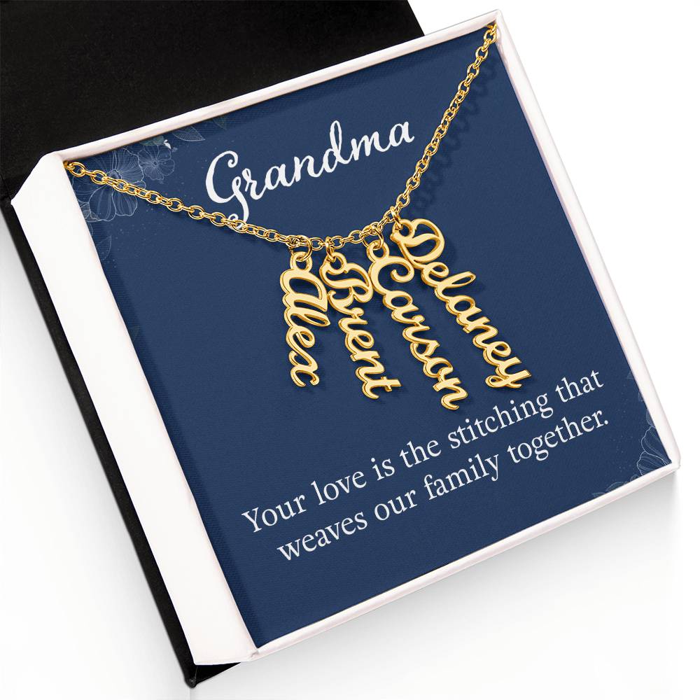 Personalized Grandkids Name Necklace - Custom Engraved Grandma Gift for Birthday, Mother's Day & Anniversary - Perfect for Family Keepsakes & Special Occasions