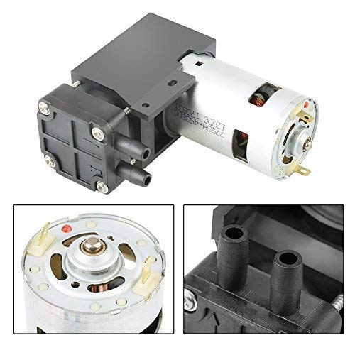 12V DC Mini Vacuum Pump - 42W Brushed Oilless Design, 85KPa 40L/min for HVAC, Medical Equipment, and DIY Projects