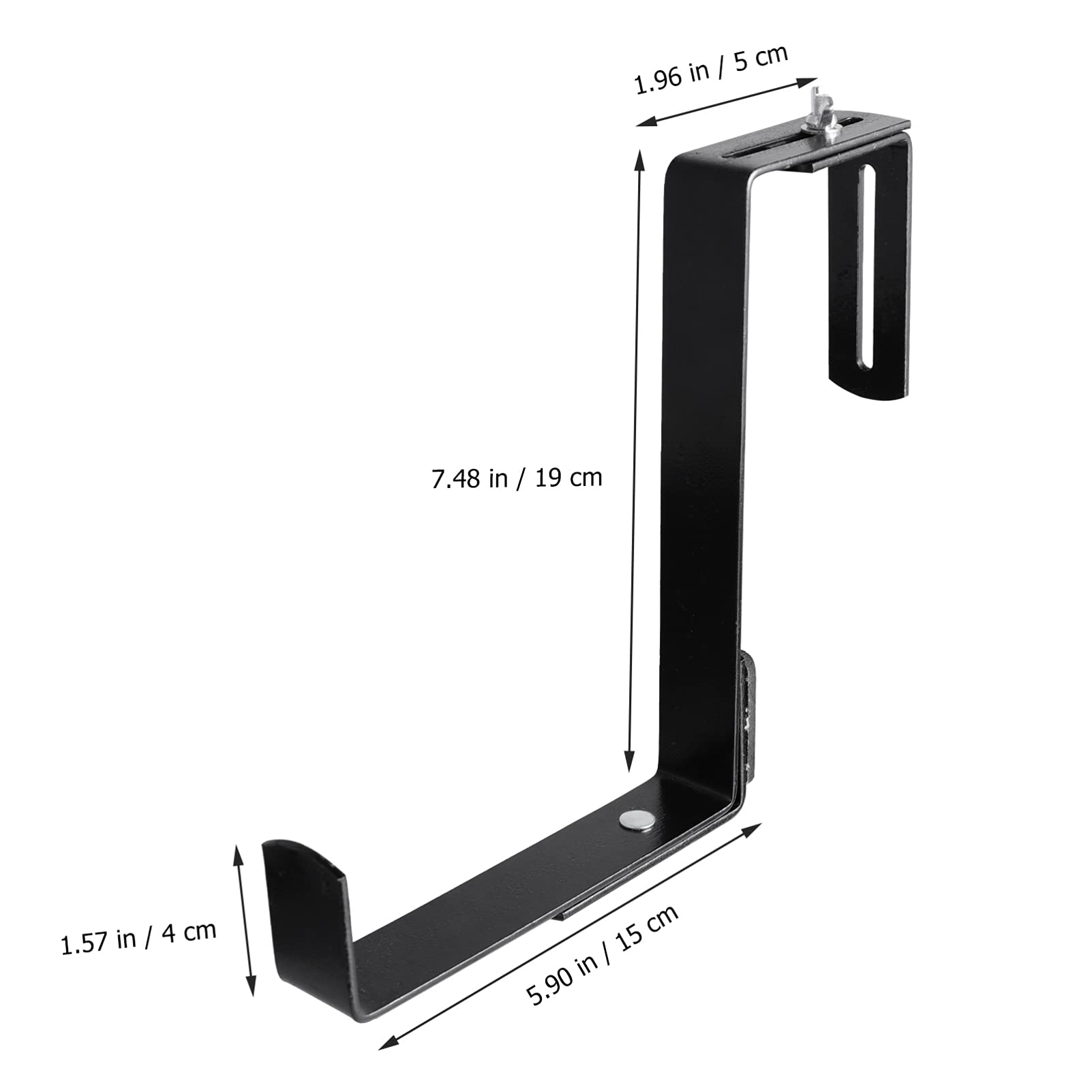 Adjustable Flower Stand Hanger - 1 Pair Iron Plant Brackets for Window, Deck & Wall - Black Flower Pot Shelf for Hanging Plants, Blinds & Home Decor (Ideal for Indoor/Outdoor Gardening & Space Saving)