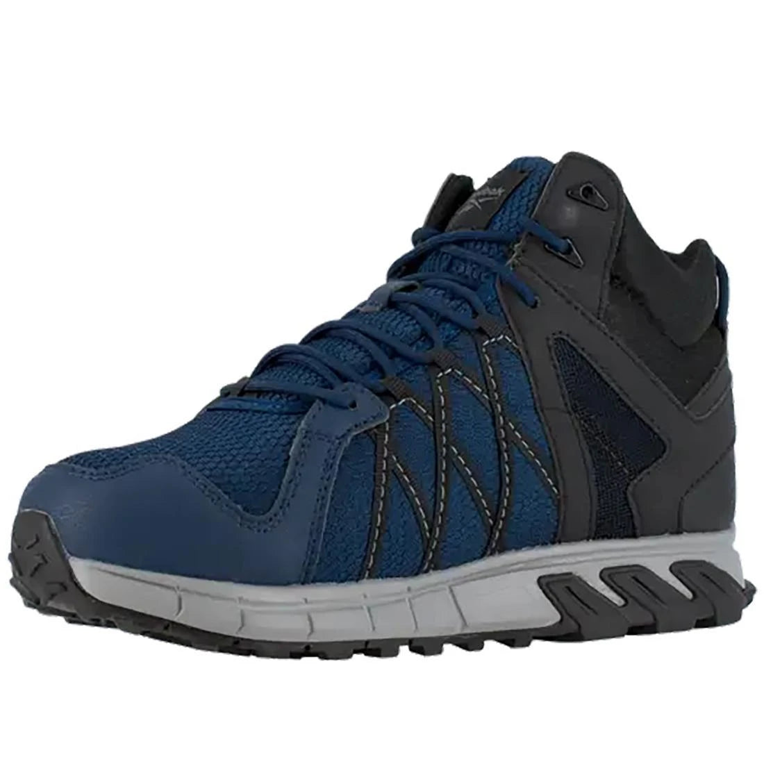 Trailgrip Alloy Toe Athletic Work Boots for Men - Navy/Black Safety Shoes - Lightweight & Durable for Construction, Hiking & Outdoor Work