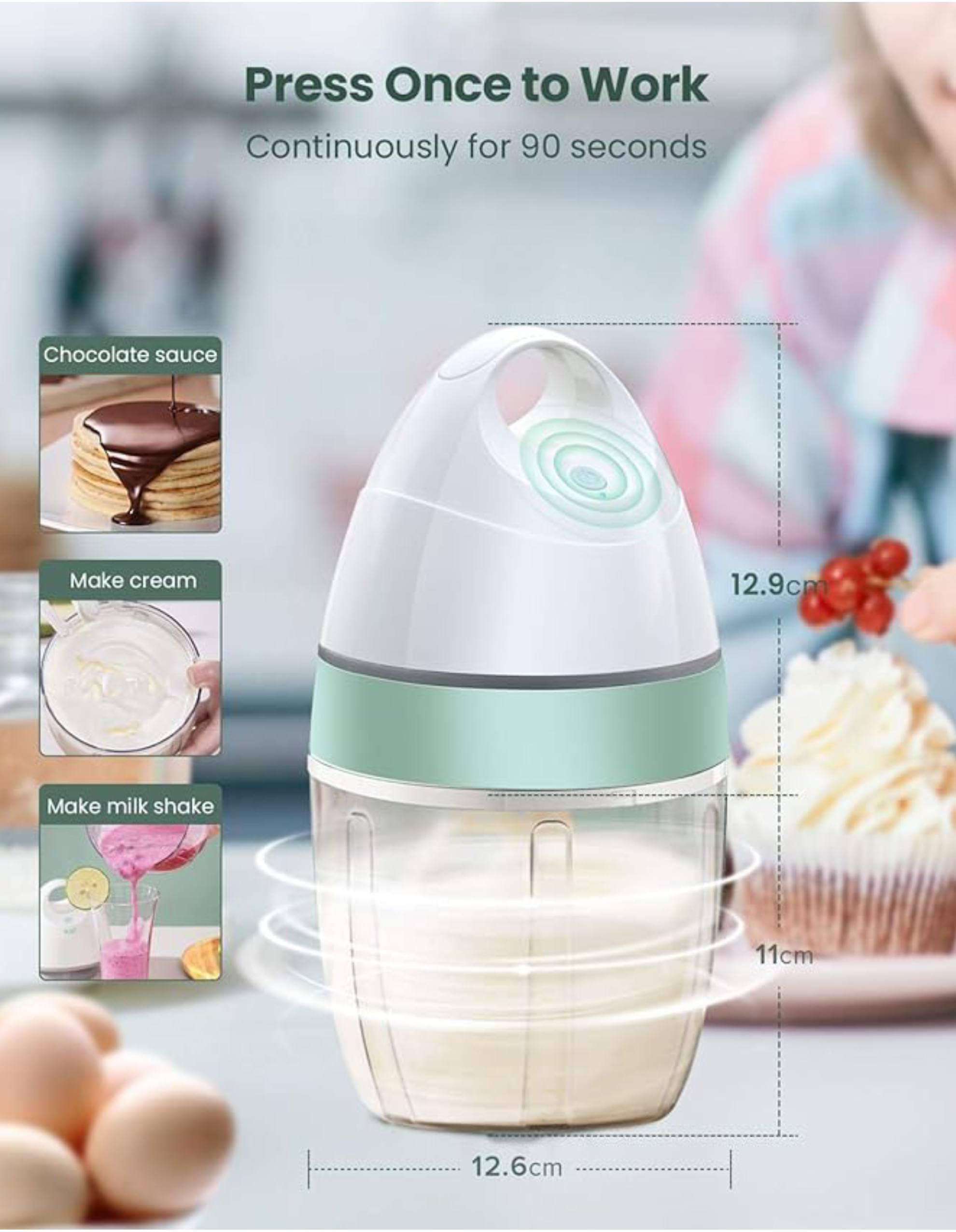 Electric Stand Egg Mixer - 9-Speed Digital Hand Mixer for Whipping Cream, Coffee, Matcha & Hot Chocolate | Perfect for Baking, Kitchen, Cafe & Home Use
