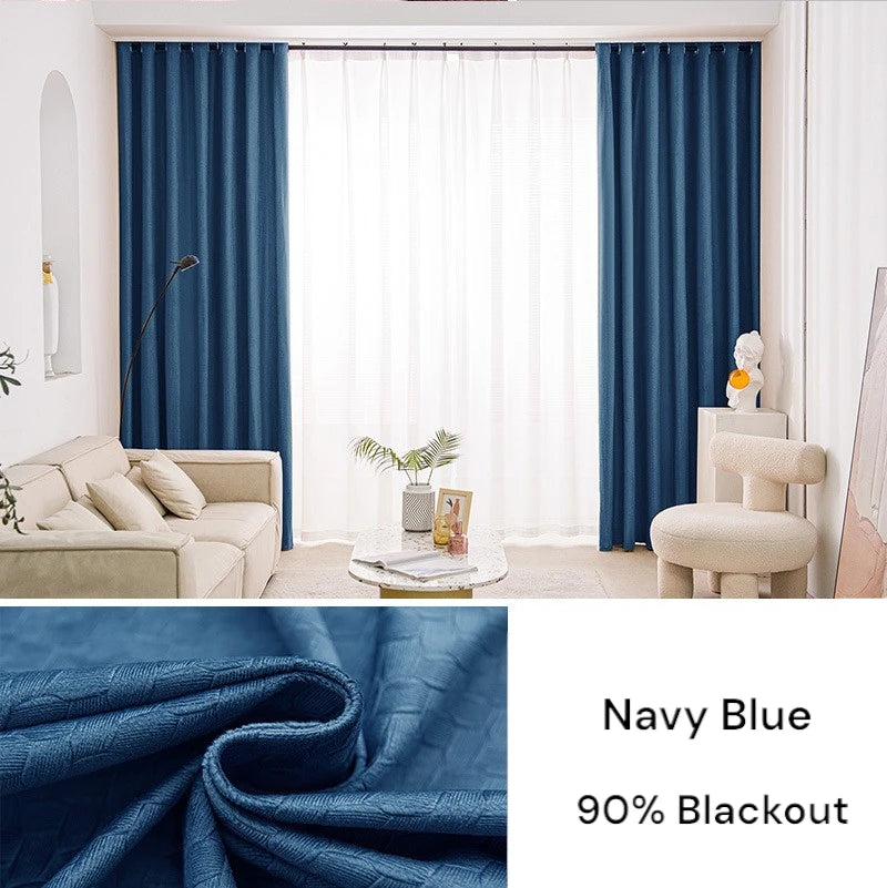 Aviana Blackout Curtains with Embossed Diamond Design - Custom Size for Bedroom & Living Room - Noise Reducing & Thermal Insulated Window Treatments for Home Decor