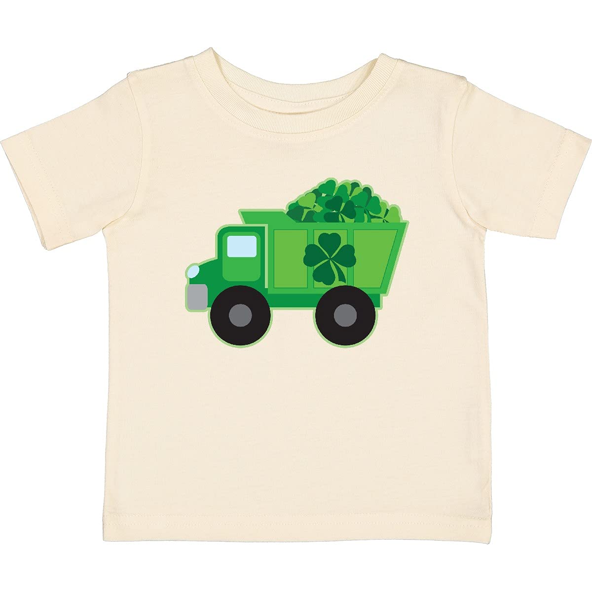 Stylish St. Patrick's Day Irish Clover Dump Truck Baby T-Shirt for Boys & Girls - Perfect for Holiday Parties & Family Photos