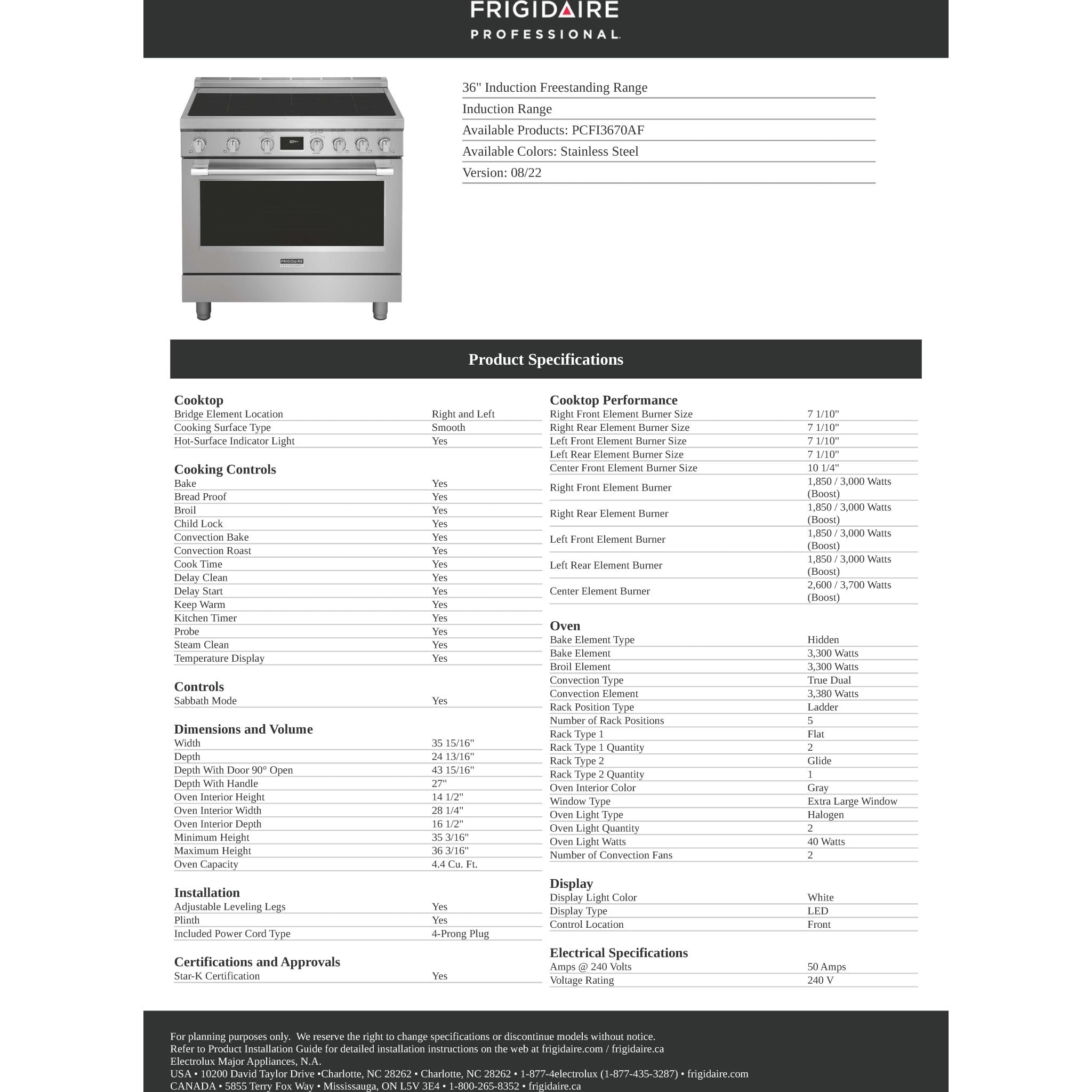 Frigidaire Professional 36