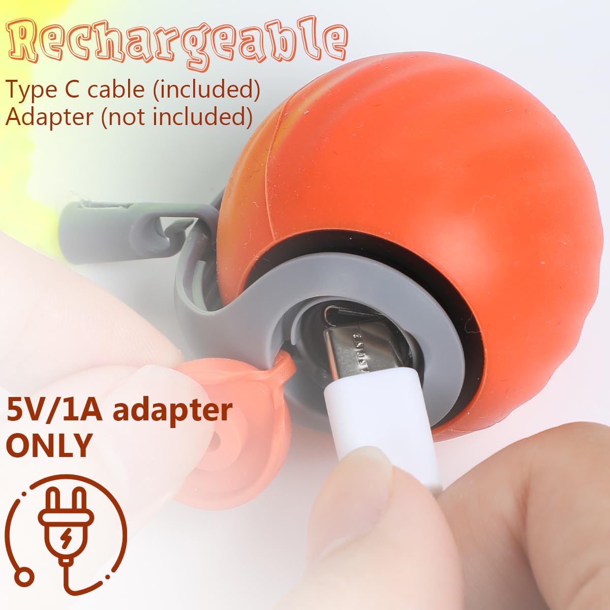 Interactive Cat Ball Toy 2.0 - Smart Automatic Cat Toy with 3 Tails & 2 Speed Modes, Obstacle Avoidance for Indoor Cats - Fun Exercise Toy for Small/Medium/Large Cats (Orange) - Perfect for Playtime, Boredom Relief & Keeping Active Indoor Cats Entertained