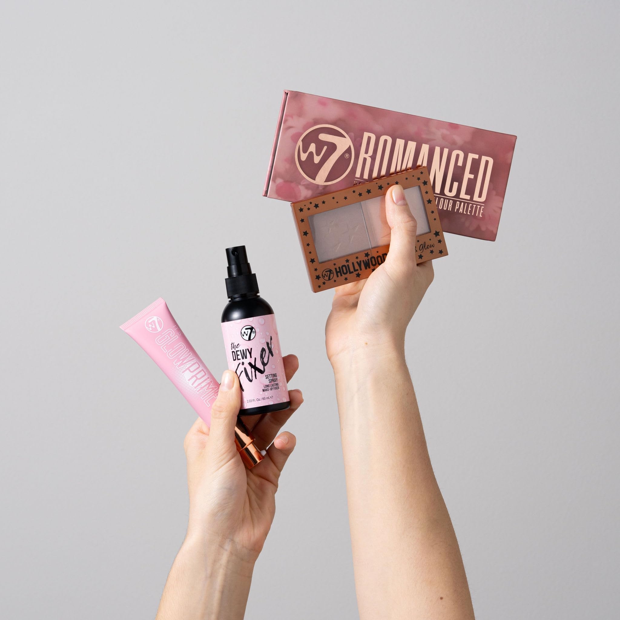W7 Ultimate Glow Set - 4 Piece Dewy & Radiant Makeup Kit for Bright, Flawless Skin | Highlighting, Contouring & Glowing Makeup Essentials for Day & Night Looks