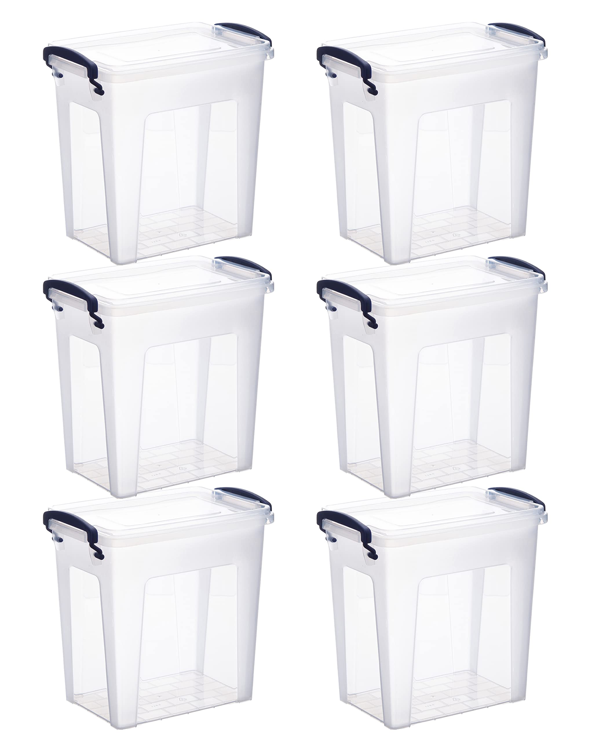 Superior Clear Plastic Storage Bins with Lids - 6 Pack 14.7 Qt Stackable Organizing Containers for Home, Office, Dorm - BPA Free, Non-Toxic, Odorless | Perfect for Closet Organization, Pantry Storage & Toy Organization