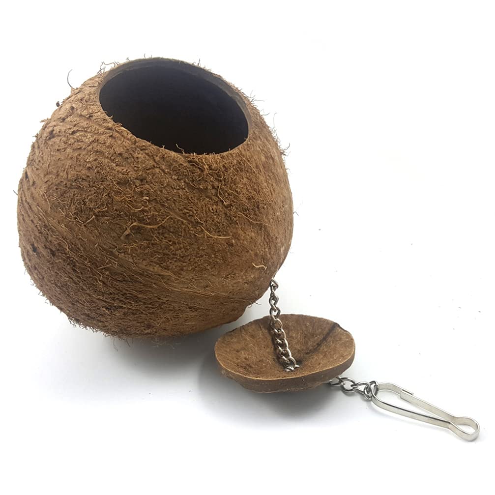 TEHAUX Wooden Birdhouse for Parrots - Natural Wood Parrot Toy & Nesting House - Perfect for Parrots, Cockatiels, Lovebirds - Indoor & Outdoor Bird Cage Accessories for Play & Rest
