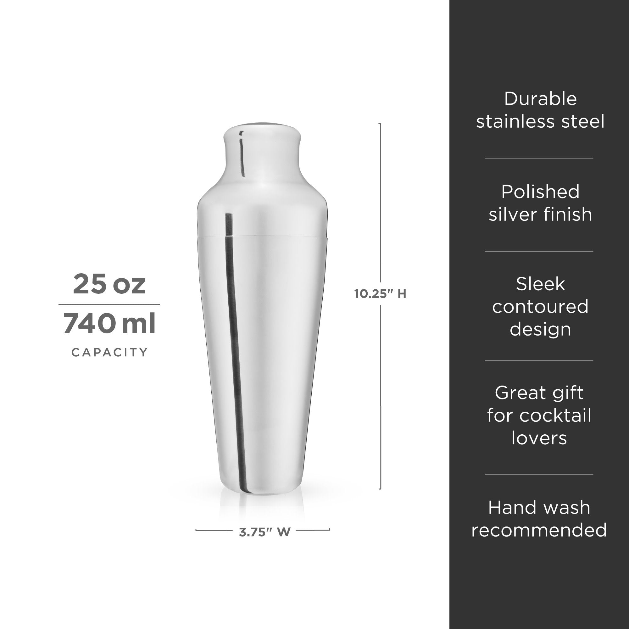 Premium Harrison Parisian Cocktail Shaker Set - 28oz Stainless Steel Bar Mixing Tools for Martini, Margarita & Mojito - Perfect for Home Bars, Parties & Professional Bartenders
