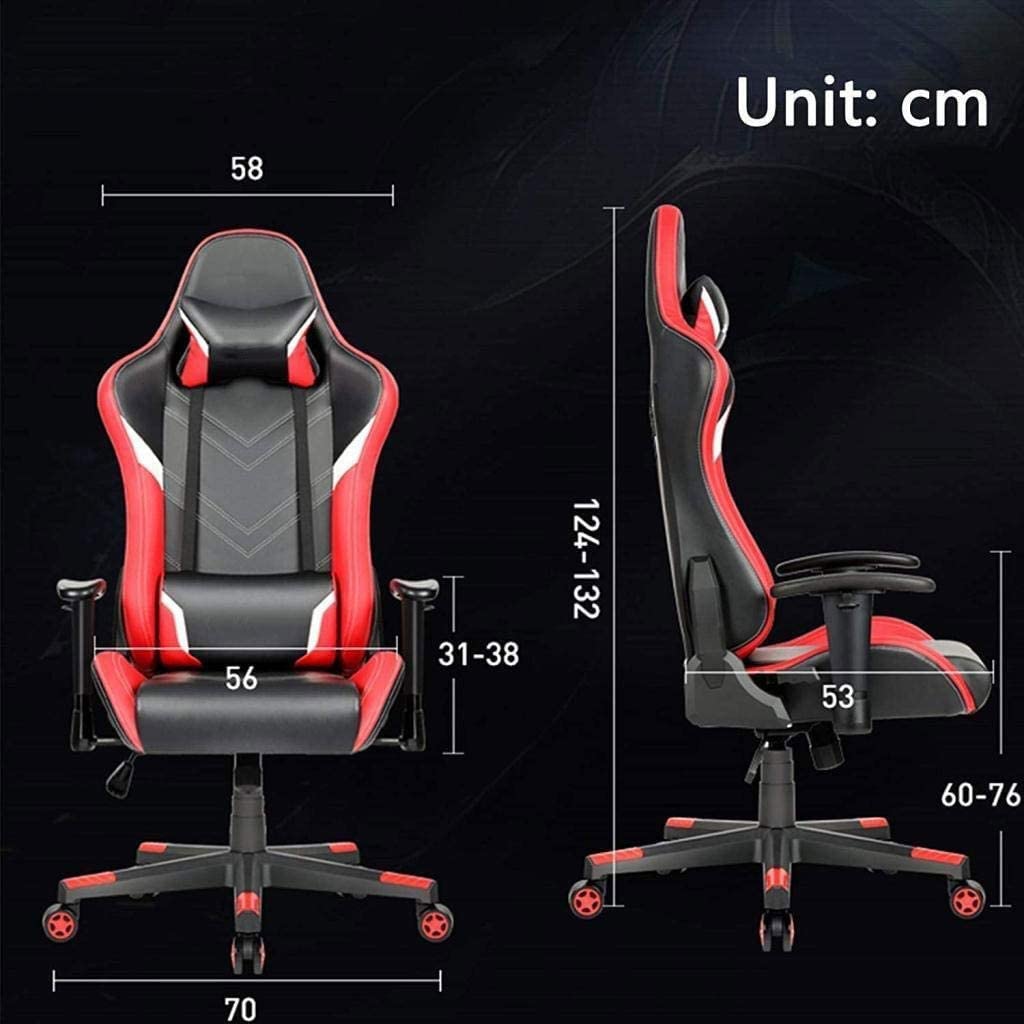 Premium Ergonomic Gaming & Office Chair with Adjustable Headrest & Lumbar Support - 360° Swivel Reclining Racing Chair for Adults, Men & Women - Perfect for Home Office, Gaming Setup & Workstation (Blue)
