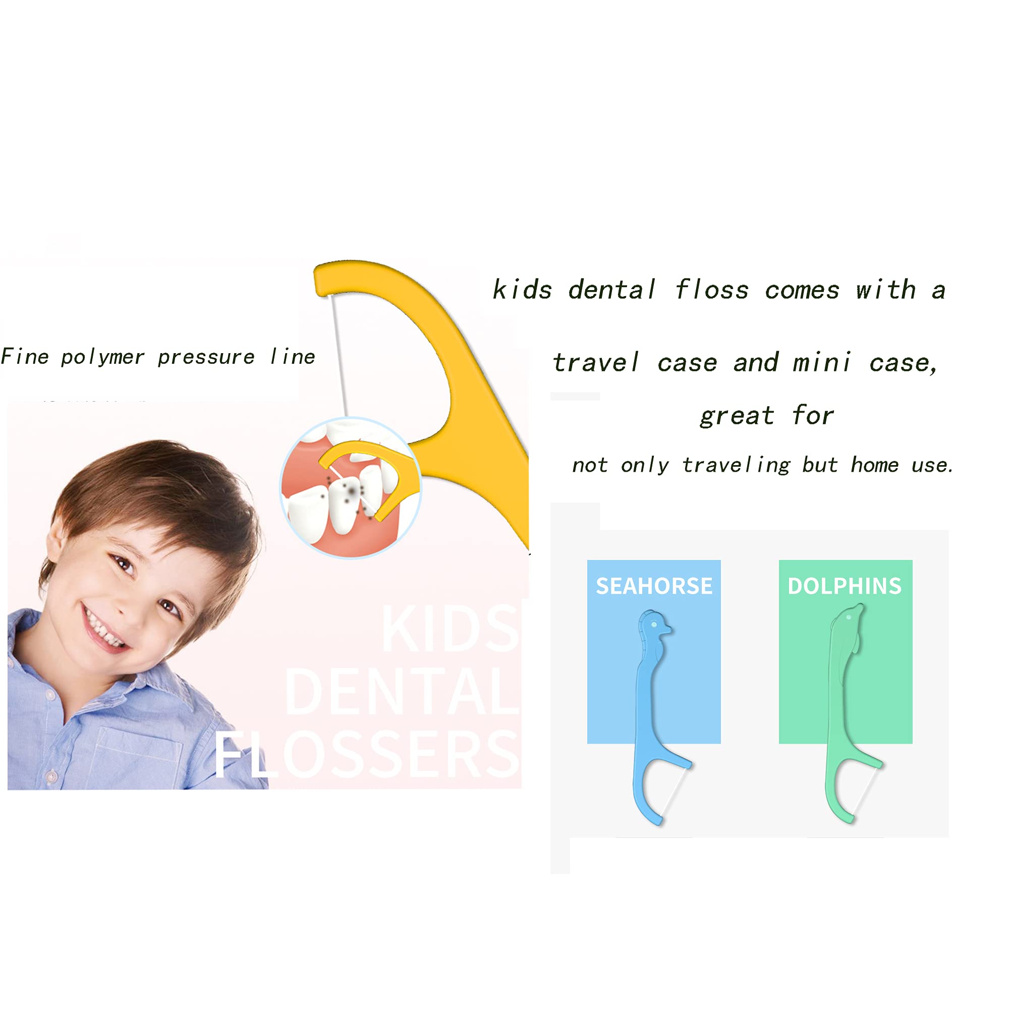 **Kids & Adults Dental Floss Picks - Braces Flossers for Children & Toddlers, Family Dental Floss Sticks with Threaders (Green) | Perfect for Daily Oral Care, Travel & On-the-Go Use**