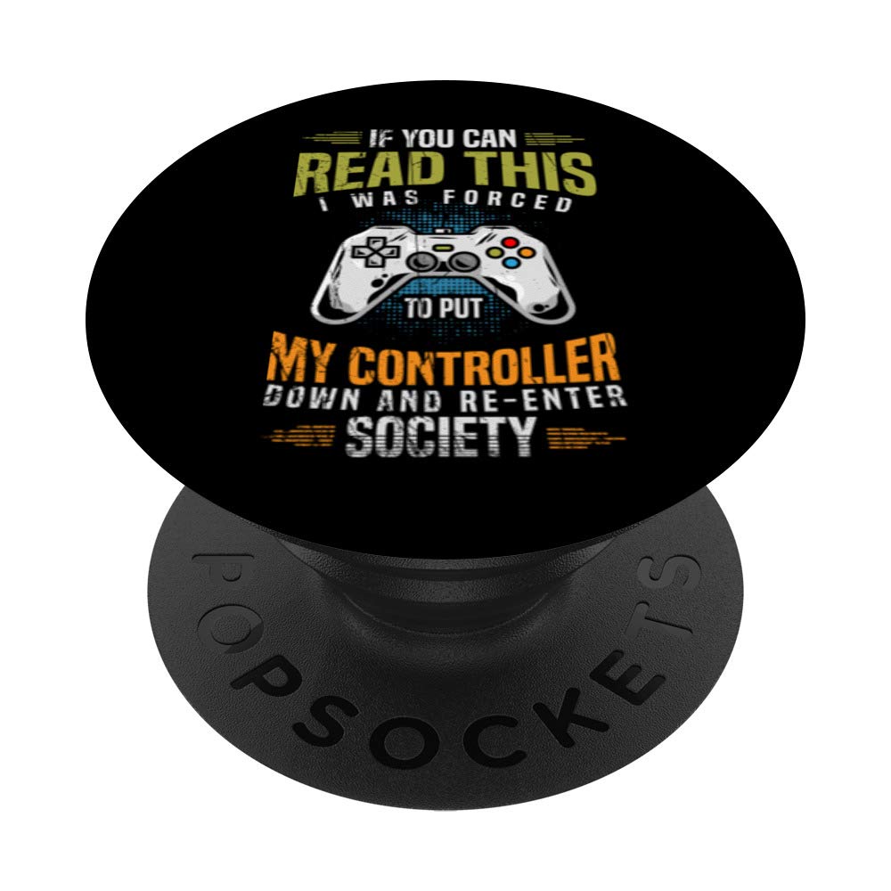 Funny Gamer Video Games PopSockets PopGrip - Swappable Phone Grip for Gaming Phones & Tablets - Perfect Gift for Gamers, Esports Fans & Video Game Lovers - Great for Gaming Sessions, Travel & Daily Use