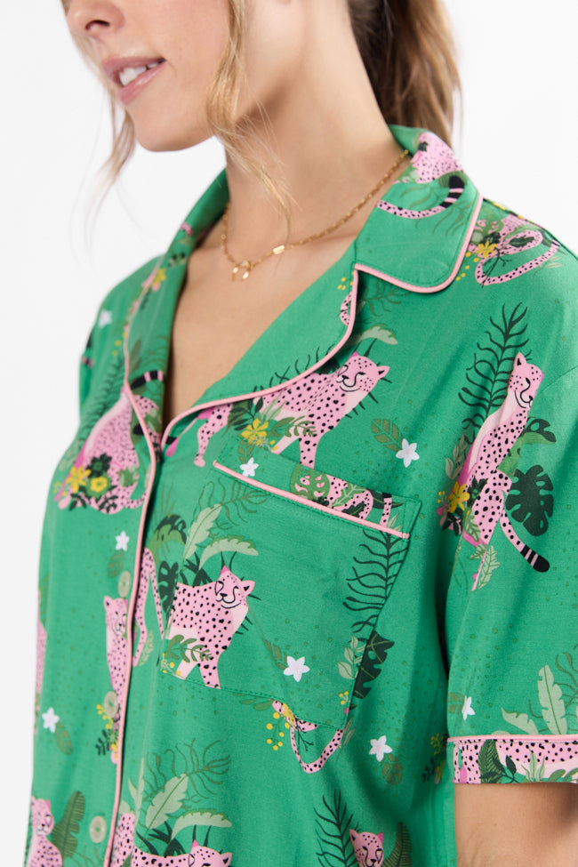 Women's Short Sleeve Pajama Top - Soft Cotton Sleepwear for Camping & Outdoor Adventures | Cozy Nightwear for Stargazing & Wilderness Trips