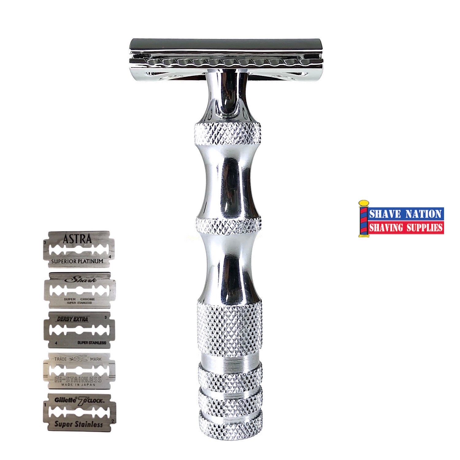 Premium Closed Comb Safety Razor with 5 Stainless Steel Blades - Smooth Shaving for Men & Women - Perfect for Travel, Home & Grooming Kits
