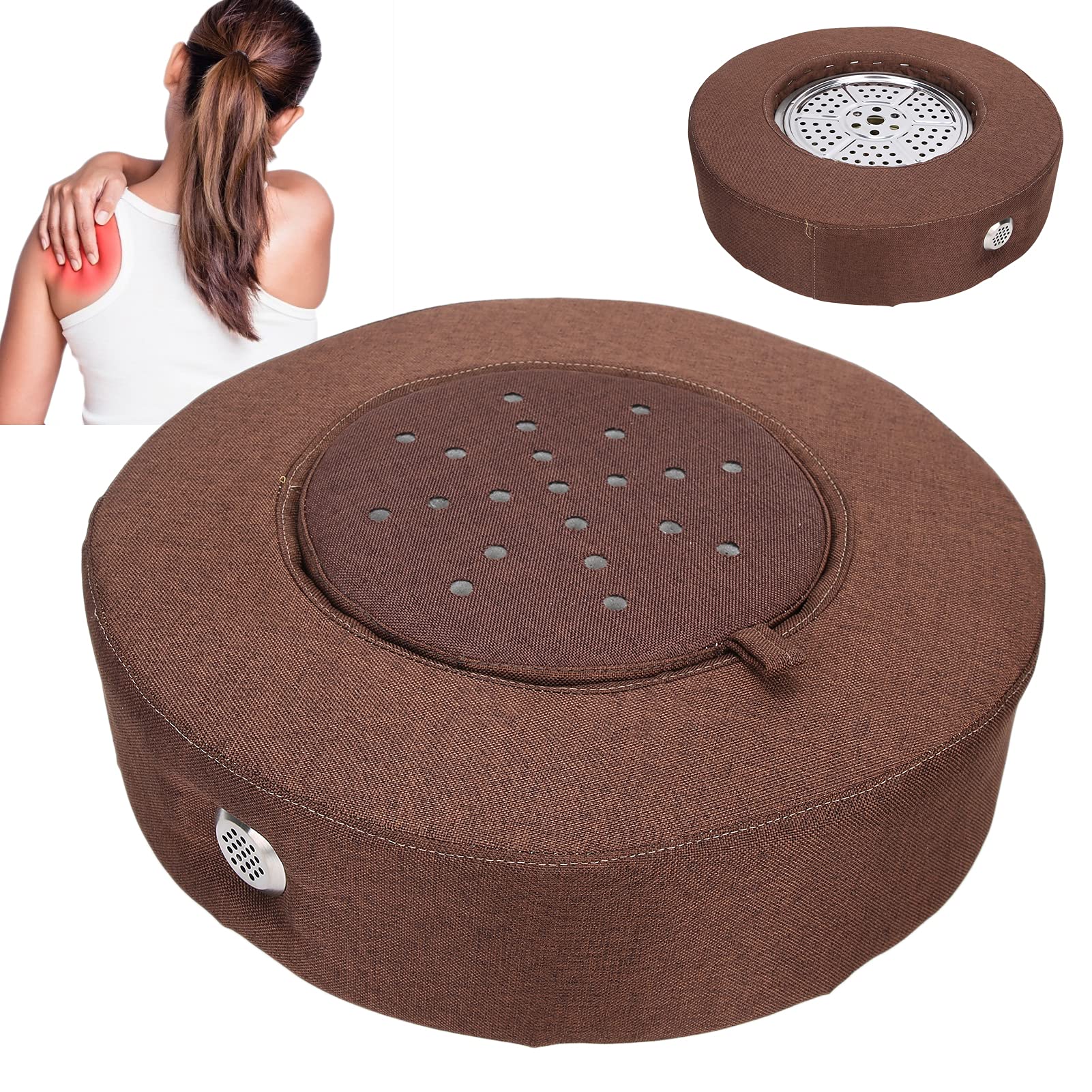Best Moxibustion Pad for Home Use - Warm Therapy Cushion for Abdomen & Waist Pain Relief - Portable Moxa Stool for Acupuncture & Traditional Chinese Medicine - Perfect for Office, Yoga & Relaxation