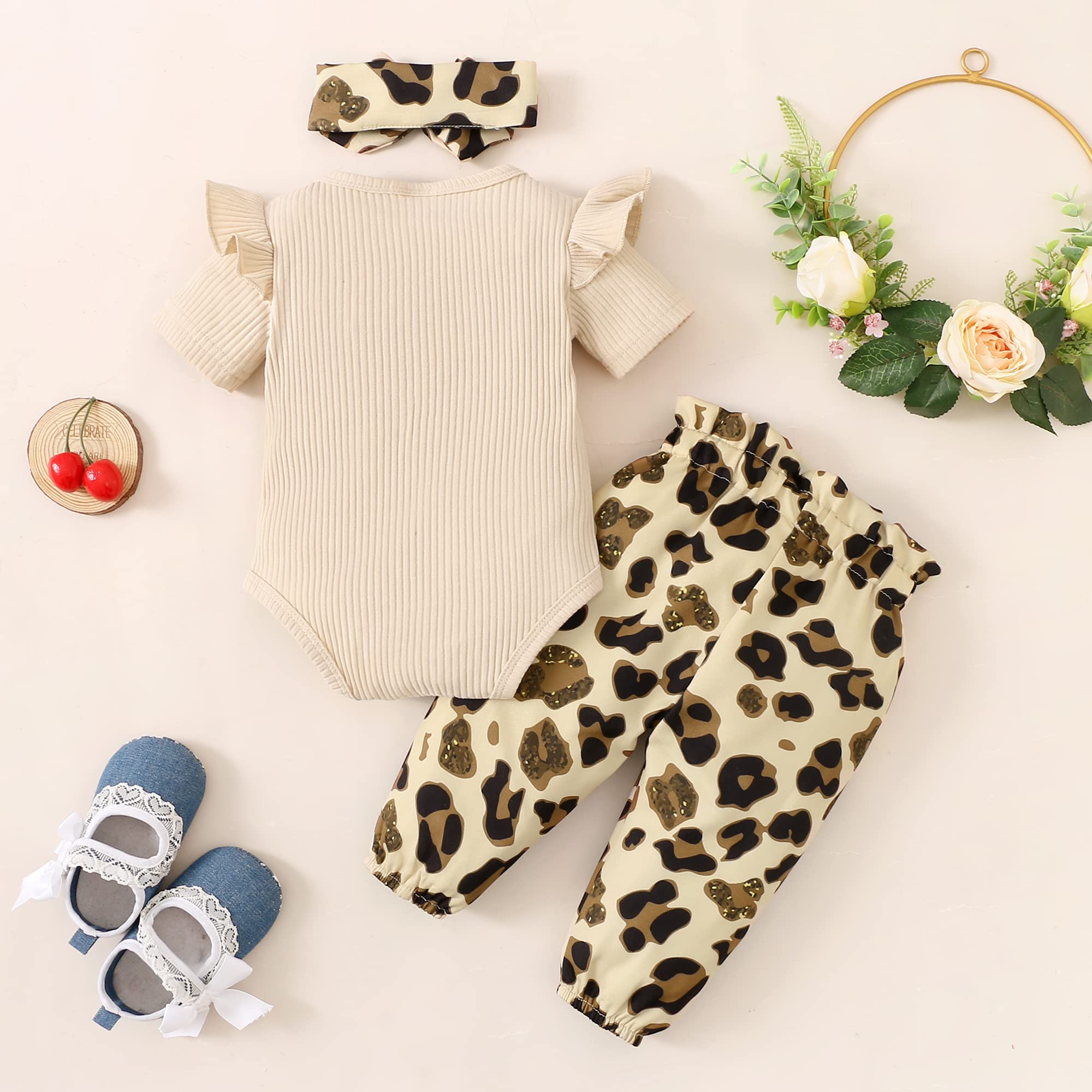 OLLUISNEO Newborn Baby Girl Clothes - Cute Floral Long Sleeve Romper & Pant Set for Infants | Soft & Warm Winter Outfits | Perfect for Fall & Winter Season, Holiday Photos, Family Gatherings & Daily Wear
