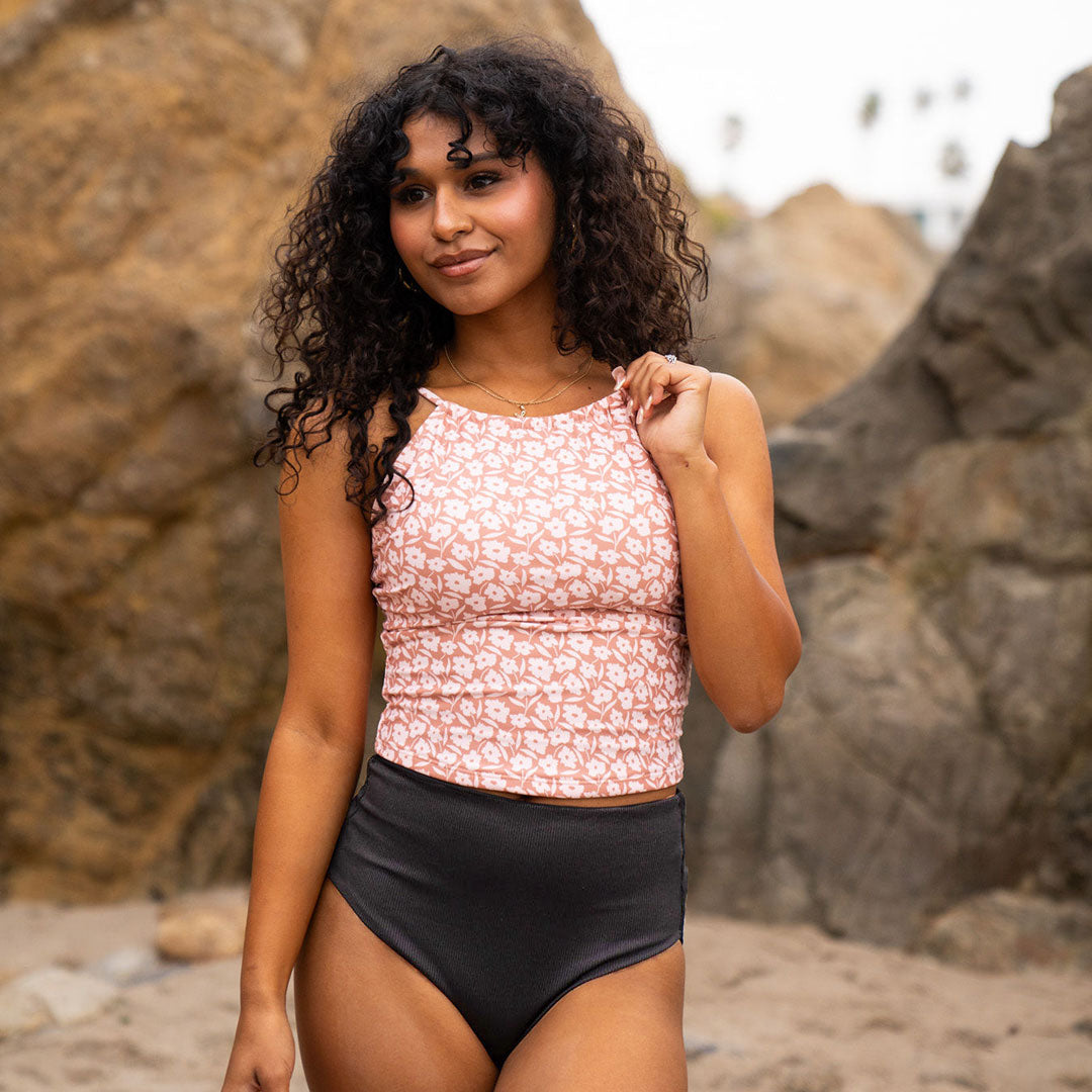 High Neck Tankini Top for Women - UPF 50+ Swimwear, Modest Bathing Suit for Beach & Pool - Perfect for Surfing, Swimming & Summer Vacations