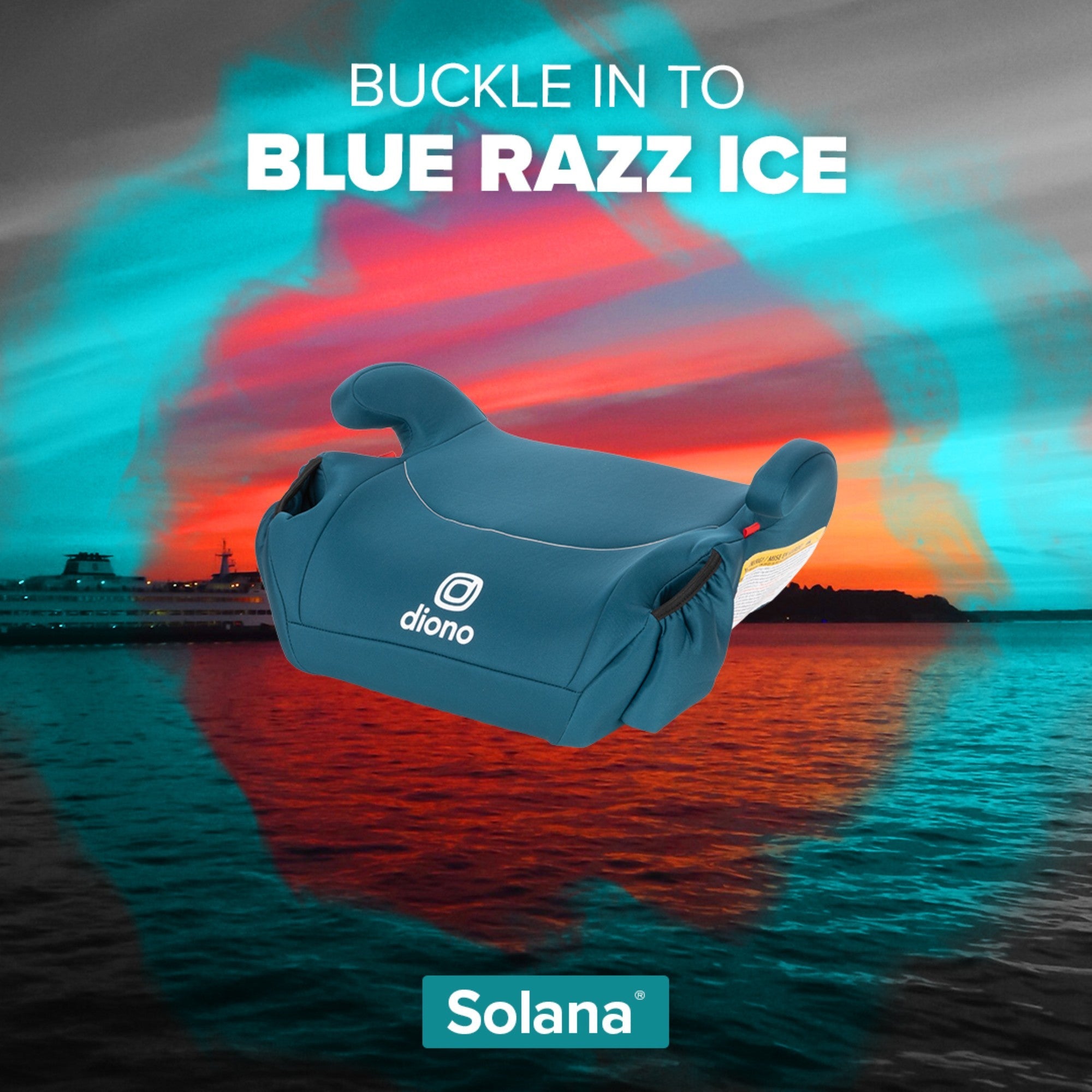 Diono Solana Backless Booster Car Seat for Kids - 2 Pack | Lightweight & Comfortable | Ideal for Travel, School Carpool & Everyday Use