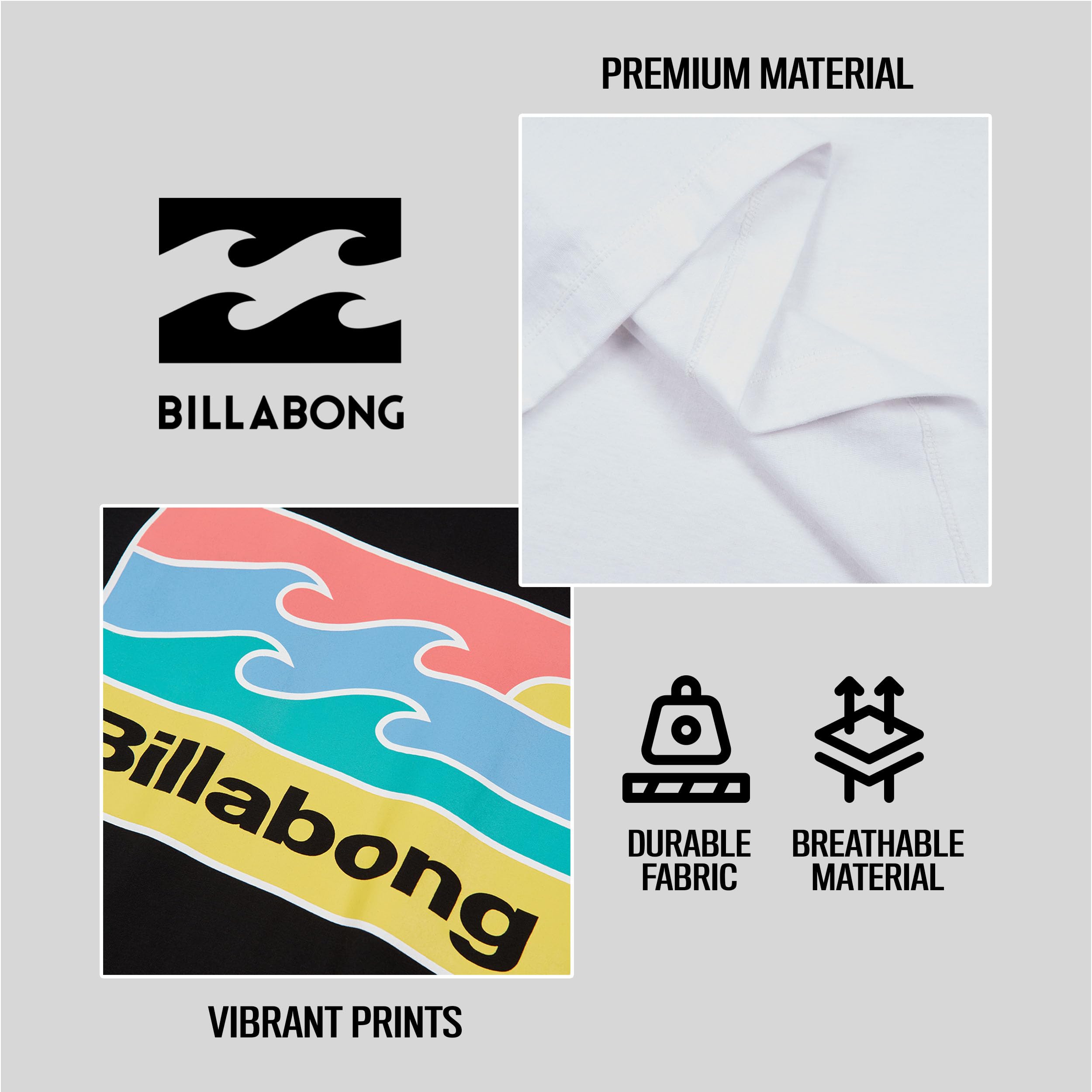 Billabong Men's Big and Tall Cotton T-Shirts 2-Pack - Soft Summer Beach Tees for Casual Wear, Surfing & Outdoor Activities