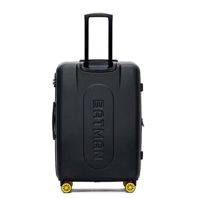 Batman 28-Inch Large 4-Wheel Hard Shell Suitcase - Black Luggage for Travel, Business Trips & Vacation | Durable Spinner Carry-On