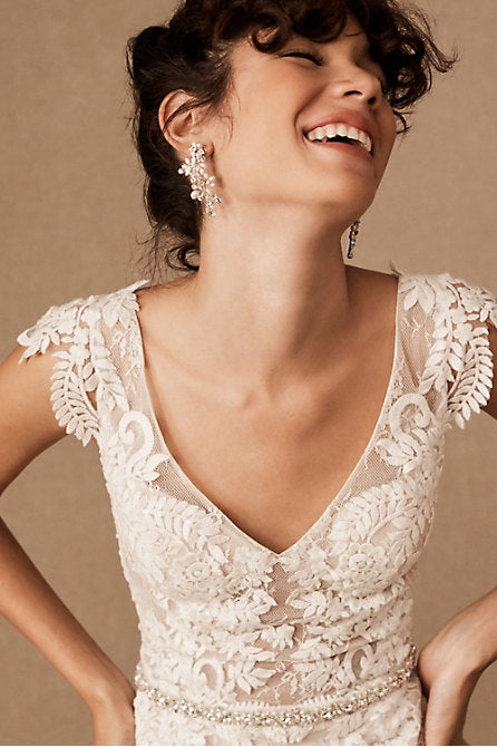 BHLDN Whispers & Echoes Milano Wedding Gown - Elegant Lace Bridal Dress for Romantic Ceremonies & Evening Receptions