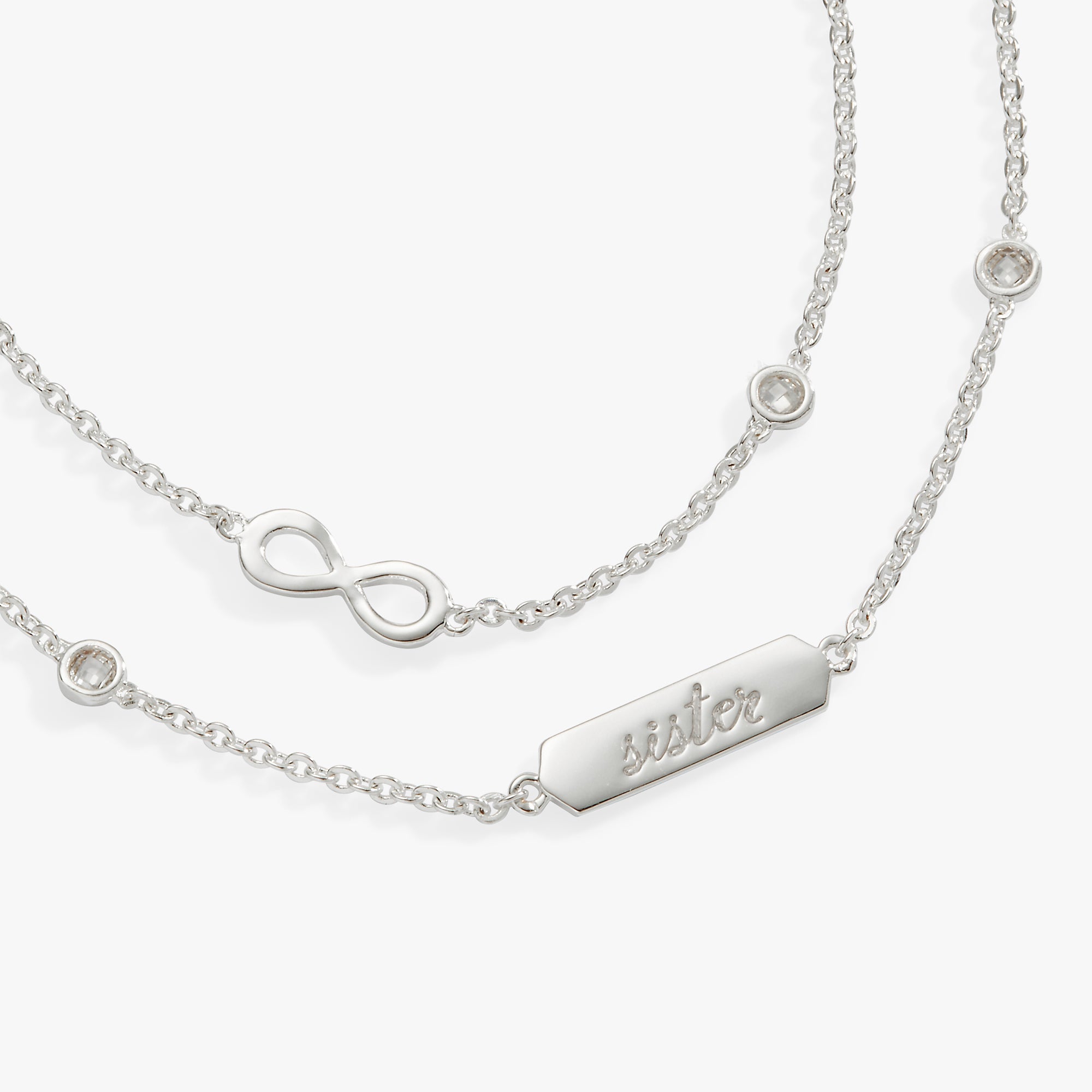Sister Infinity Chain Bracelet - Adjustable Silver Jewelry for Women | Perfect Gift for Sister, Best Friend & Loved Ones | Everyday Wear, Special Occasions & Birthday Gifts