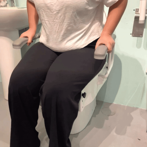 Adjustable Raised Toilet Seat with Armrests - Elderly & Disabled Safety Toilet Seat Riser - Height Adjustable Commode Chair for Seniors - Bathroom Safety Equipment for Home Use (Perfect for Post-Surgery Recovery & Mobility Assistance)