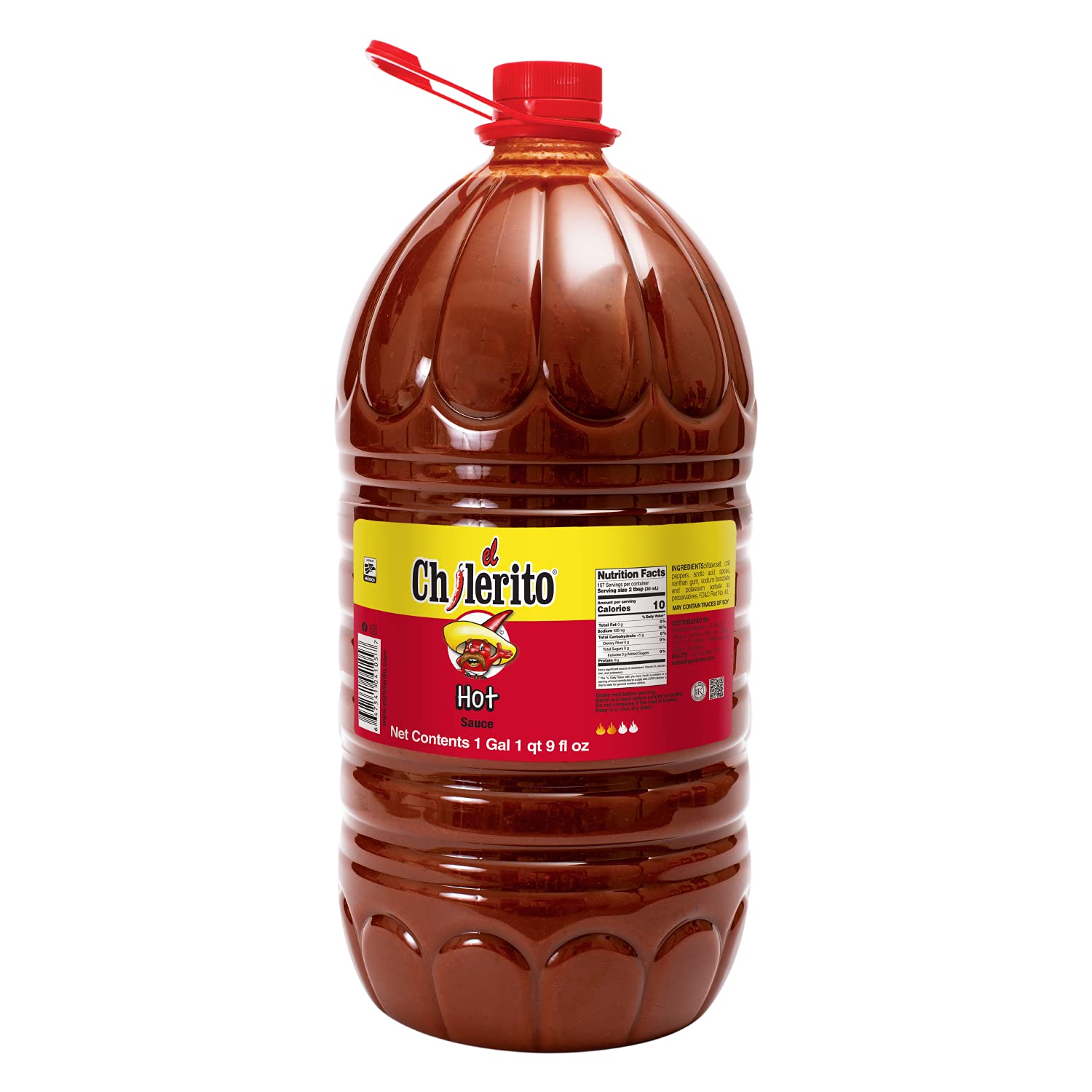 EL CHILERITO Hot Sauce 5L (166.6 Fl Oz) - Spicy Chili Botana Sauce for Snacks, Cocktails & Food - Kosher Certified - Perfect for Parties, BBQs & Family Gatherings