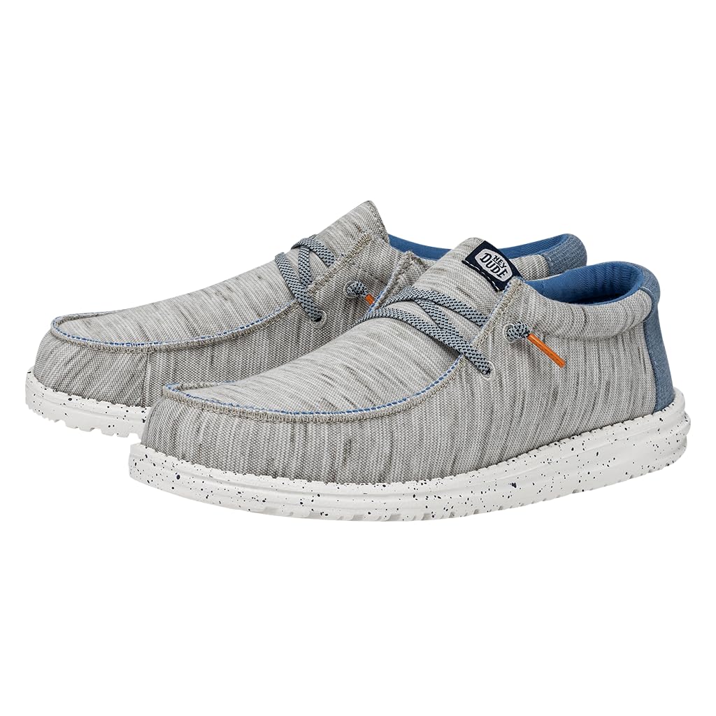 Hey Dude Men's Wally Jersey Slip-On Loafers - Ultra Lightweight & Comfortable Casual Shoes for Men - Perfect for Walking, Travel, and Everyday Wear