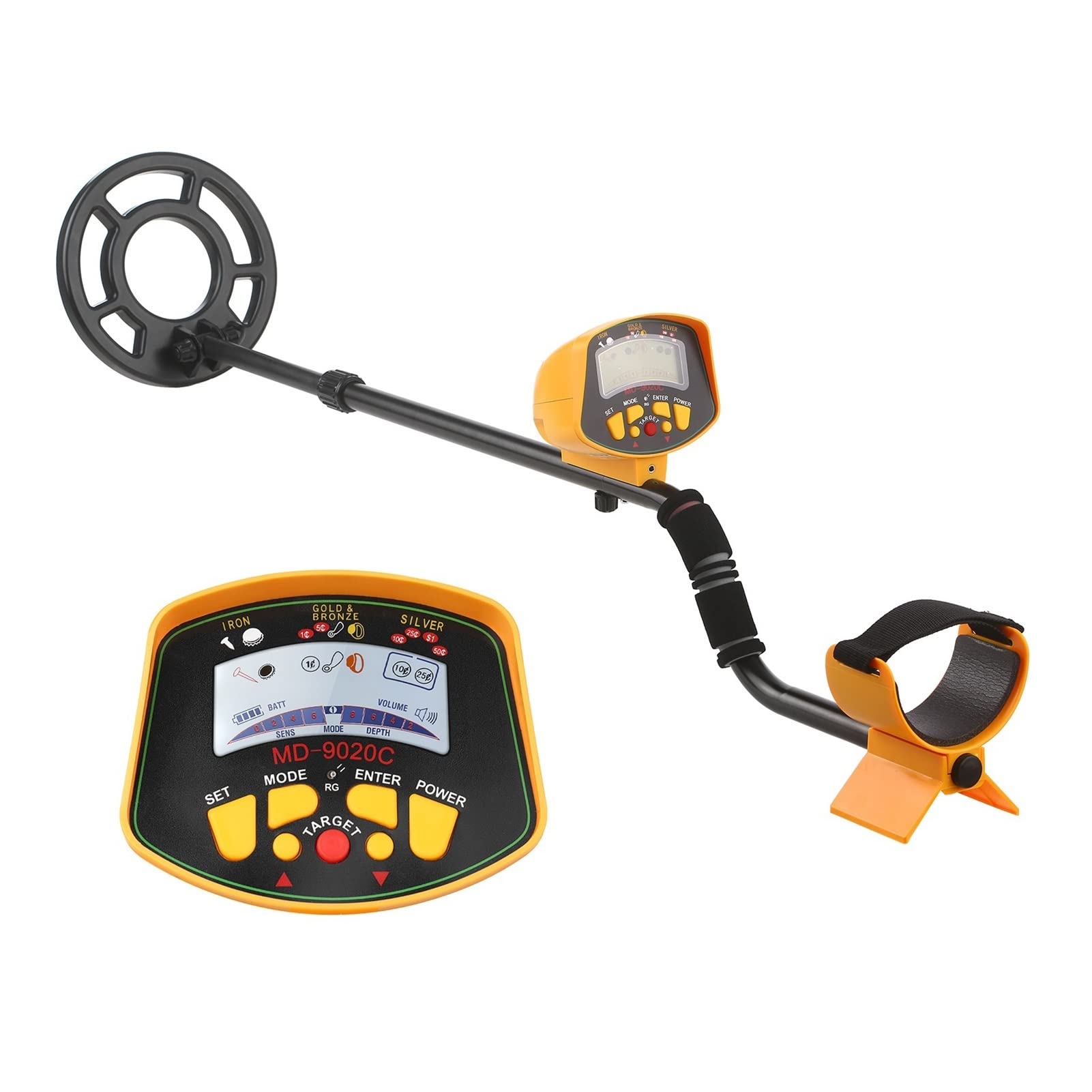 Professional Metal Detector for Gold & Treasure Hunting - Waterproof Underground Metal Detector with LCD Backlight Display & Pinpoint Function - Ideal for Beach, Park & Archaeological Exploration