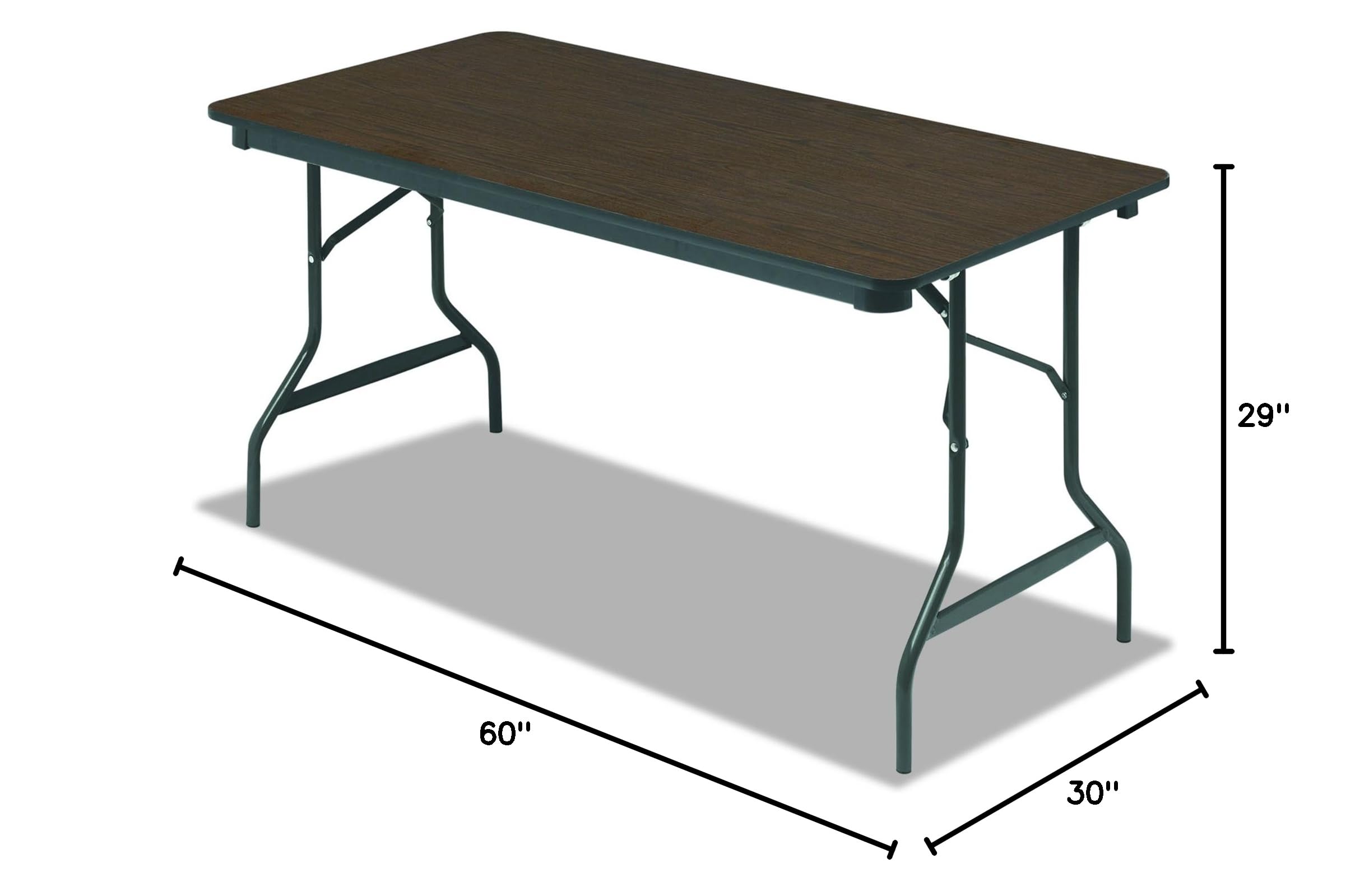 Iceberg OfficeWorks Classic Wood Laminate Folding Table - 60
