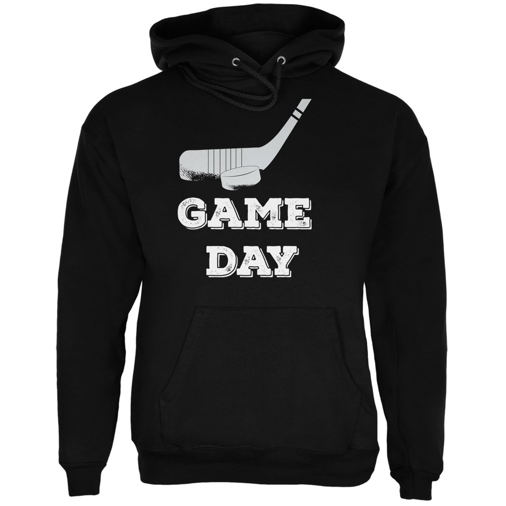 Old Glory Game Day Hockey Black Adult Hoodie - Medium | Men's & Women's Pullover Sweatshirt for Hockey Fans | Perfect for Game Day, Tailgating & Casual Wear