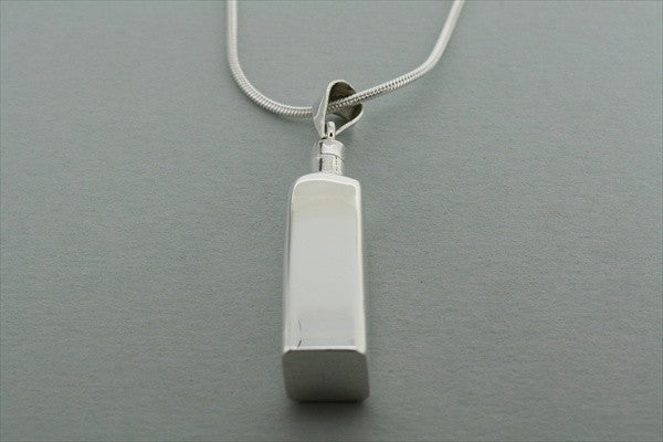 Sterling Silver Perfume Bottle Pendant Necklace with 70cm Snake Chain - Elegant Jewelry Gift for Women, Perfect for Parties & Special Occasions